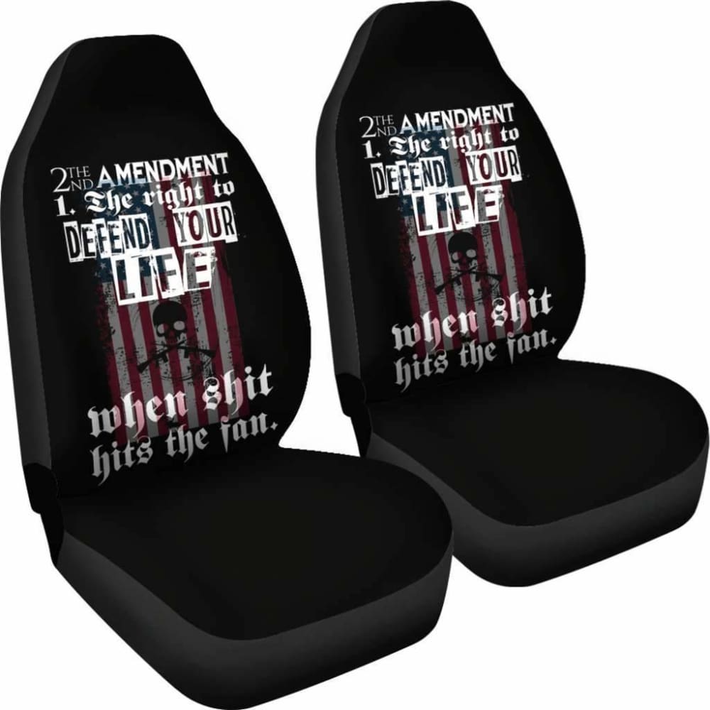 2nd Amendment Patriotic Quotes USA Car Seat Covers - Durable Custom Seat Protectors for Trucks & SUVs - Perfect for Gun Owners & Freedom Supporters