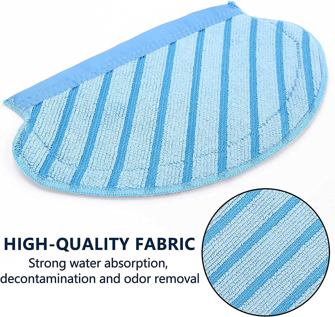 10 Pack Washable Mopping Pads for Ecovacs Deebot Ozmo 700/750/920/950/N7/T5 Robot Vacuums - Reusable Microfiber Cleaning Cloths for Hardwood Floors & Tile - Perfect for Daily Cleaning & Pet Hair Removal
