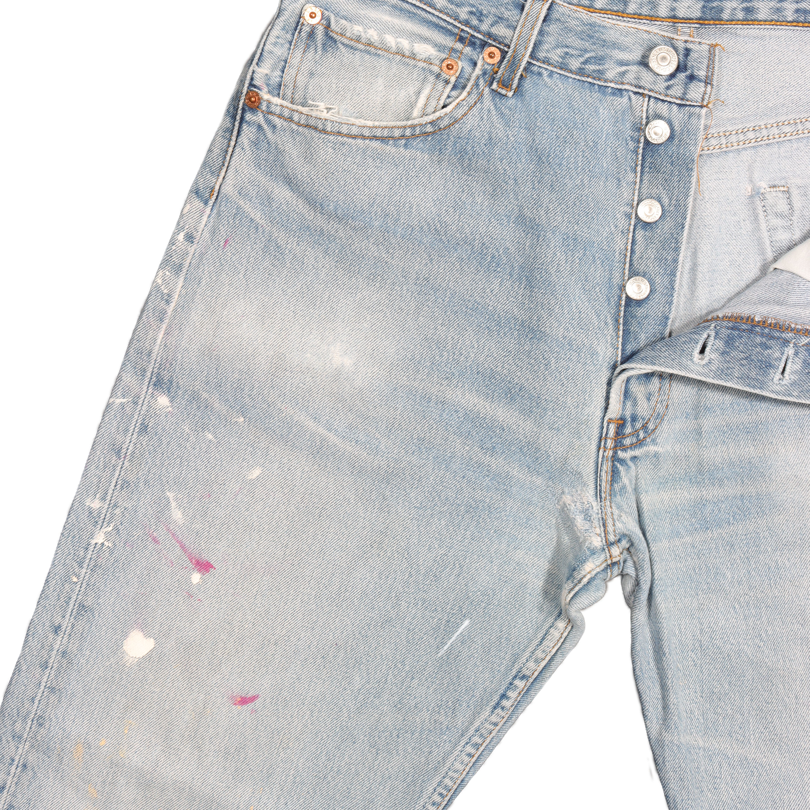 Vintage 1990s Levi's 501 Original Fit Repair Painter Jeans - High Quality Denim Pants for Men, Retro Workwear & Street Style Fashion