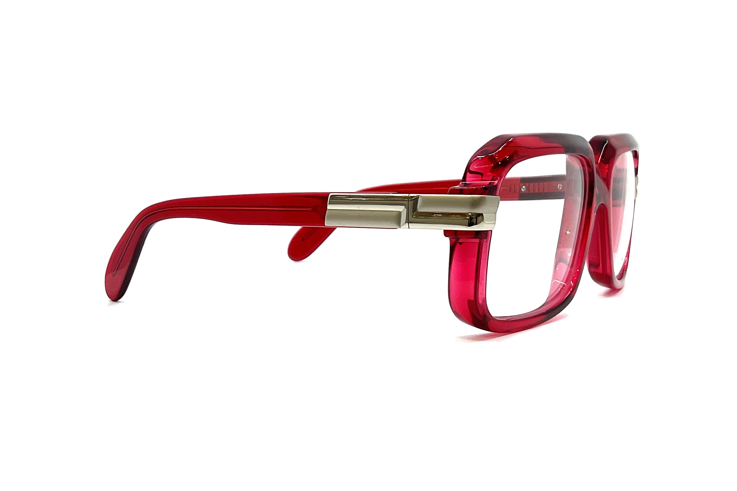 Cazal 607 Sunglasses - Classic Retro Aviator Style with UV Protection (Red) - Perfect for Driving, Travel & Outdoor Activities