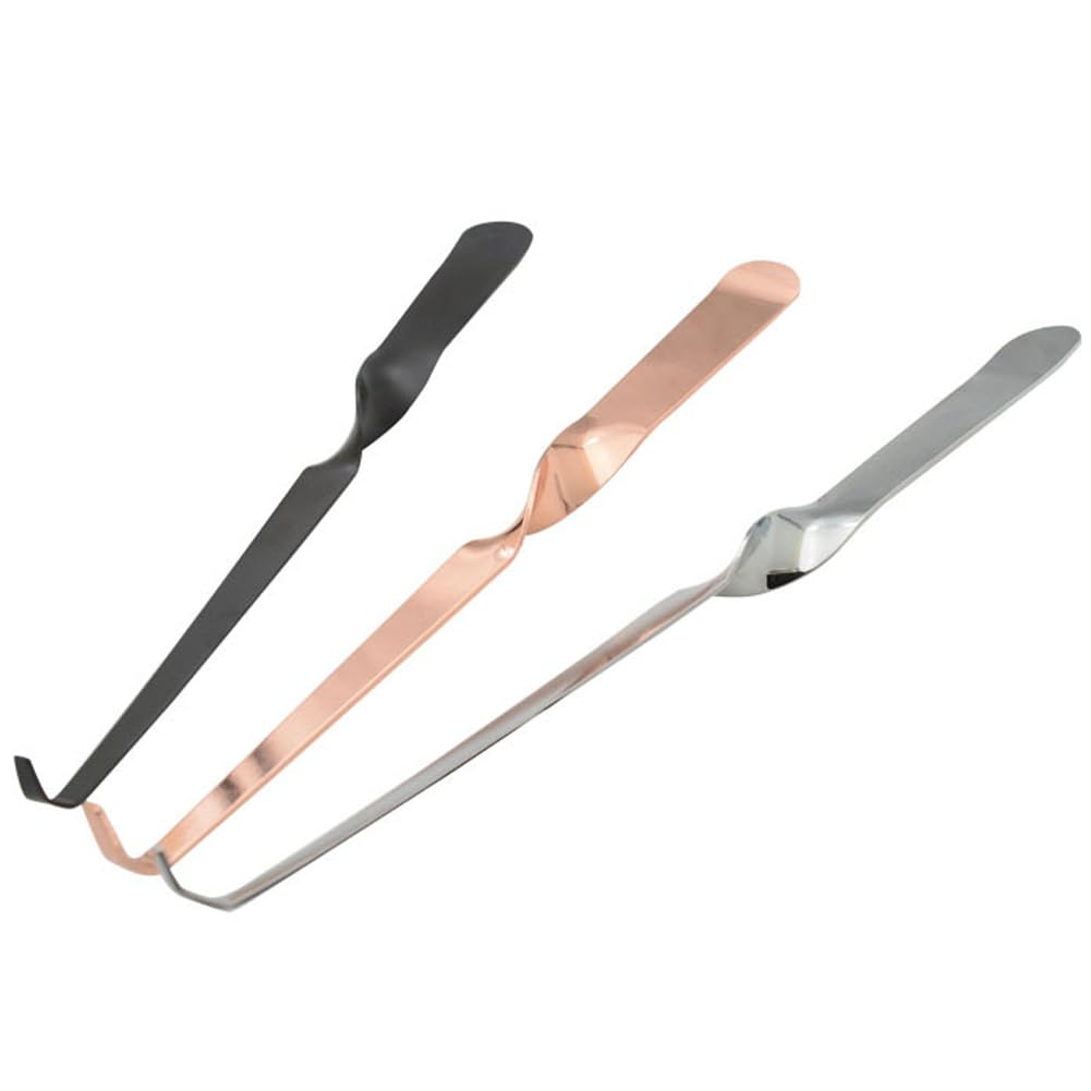 Mollensiuer 3-Pack Stainless Steel Candle Wick Dippers & Snuffers Set - Black, Silver, Rose Gold for Aromatherapy, Home Decor & Romantic Ambiance