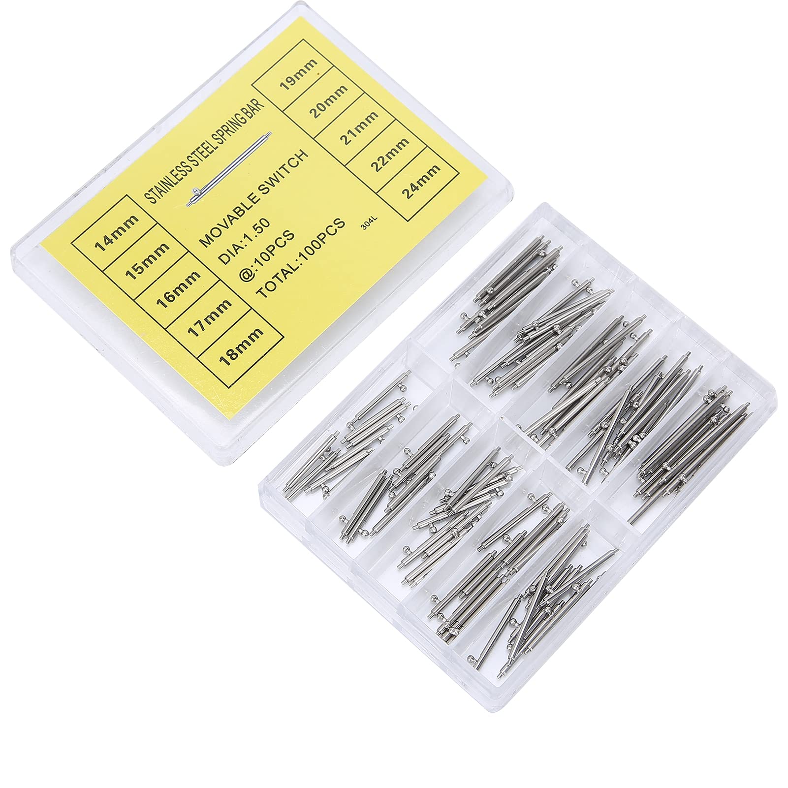 0.06in Watch Strap Spring Bars - Quick Release Watch Repair Tool for Watchmakers & Repair Shops | Durable Replacement Parts for Rolex, Seiko & Citizen Watches | Perfect for Watch Band Replacement & Maintenance