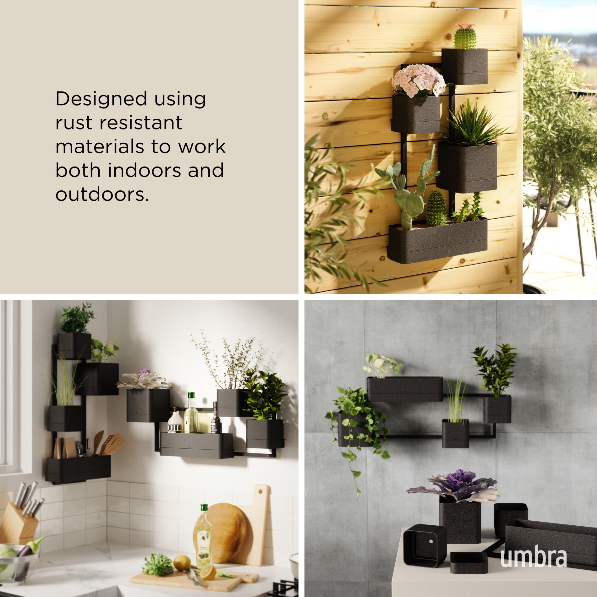 Cubiko Modern Wall Planter - Hanging Plant Pots for Indoor & Outdoor Decor - Perfect for Home, Office, Garden, and Balcony Greenery