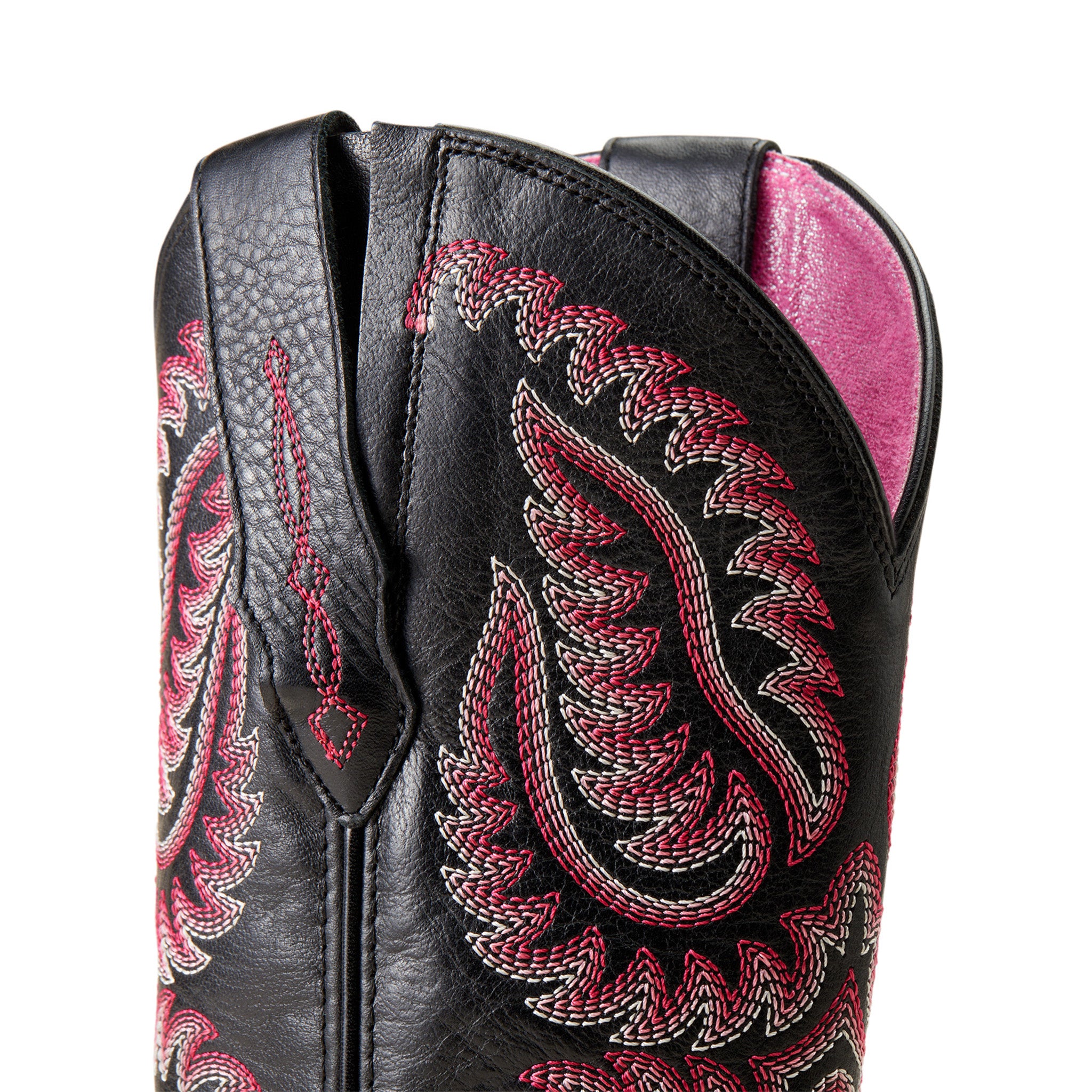 Ariat Women's Cattle Caite Stretchfit Western Boots - Black & Maroon Cowgirl Boots for Riding, Work & Country Fashion