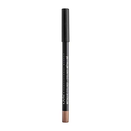NYX Professional Makeup Metallic Eyeliner Pencil - Rose Gold Long Lasting Waterproof Eye Liner for Smoky Eyes & Party Makeup