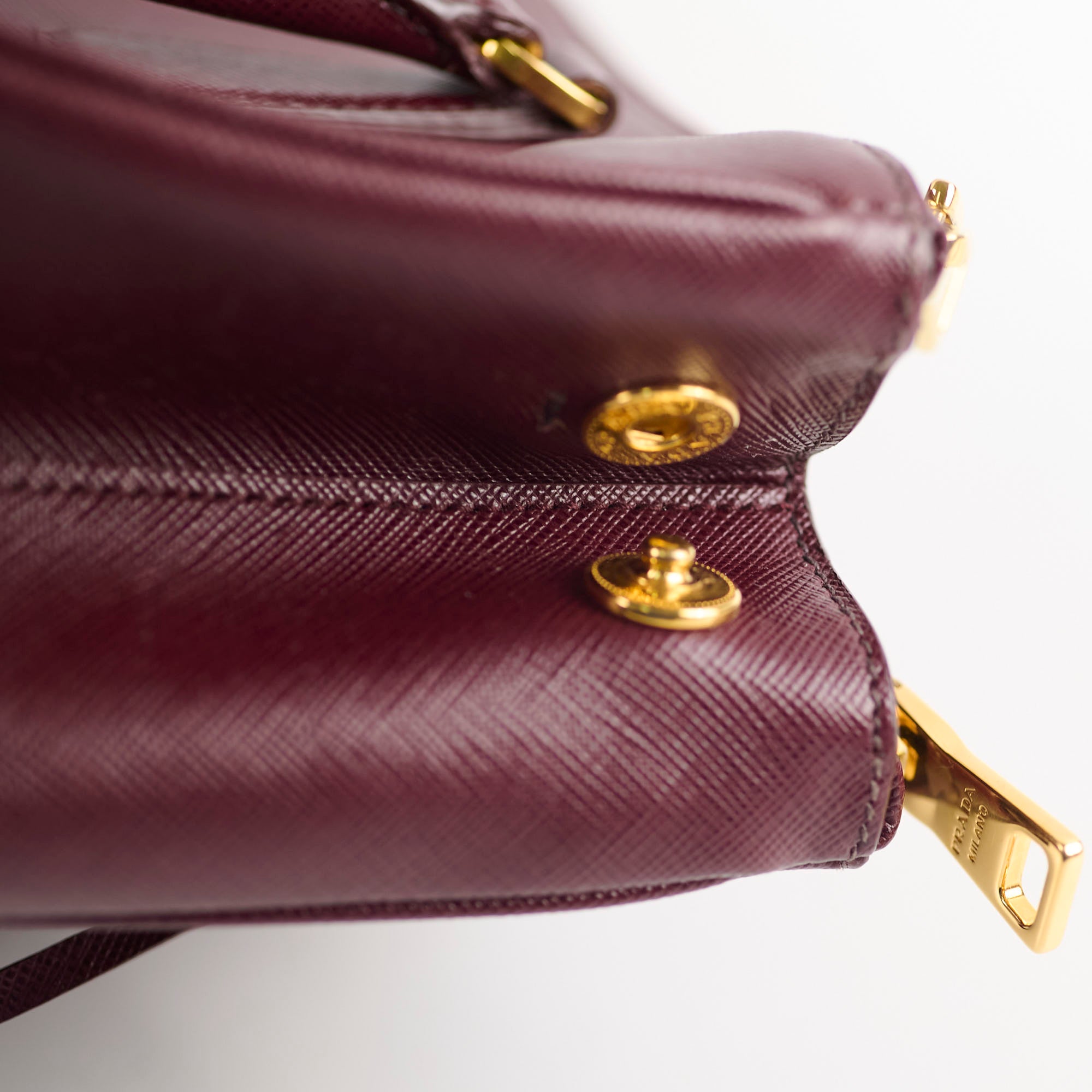 Prada Galleria Saffiano Leather Tote Bag for Women - Burgundy Luxury Handbag - Perfect for Work, Travel & Everyday Use