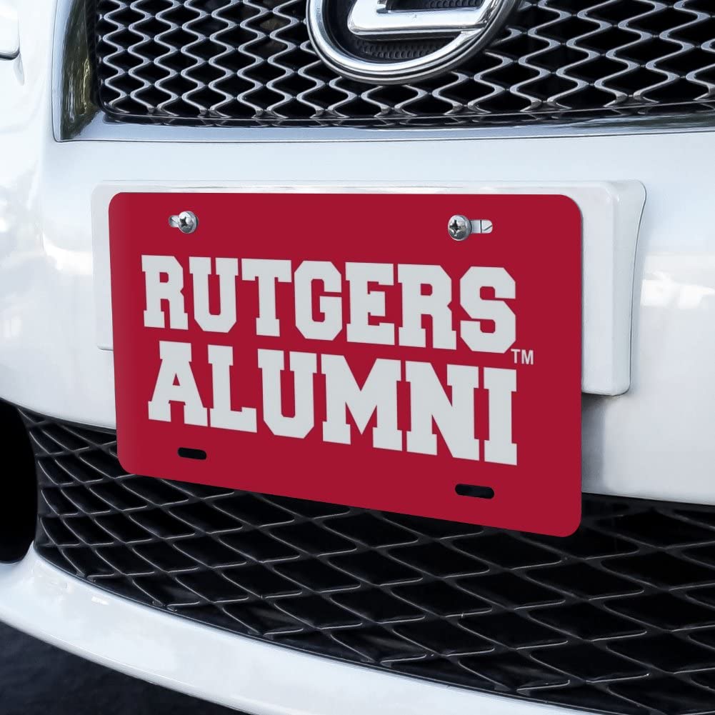 Rutgers Scarlet Knights Alumni Novelty Metal Vanity License Plate - Perfect for Tailgating, Dorm Decor & College Pride Gifts
