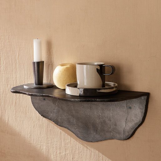 FERM LIVING Inlay Cup with Saucer - Sand Brown Ceramic Coffee Tea Cup Set - Perfect for Home, Office & Cafe Use