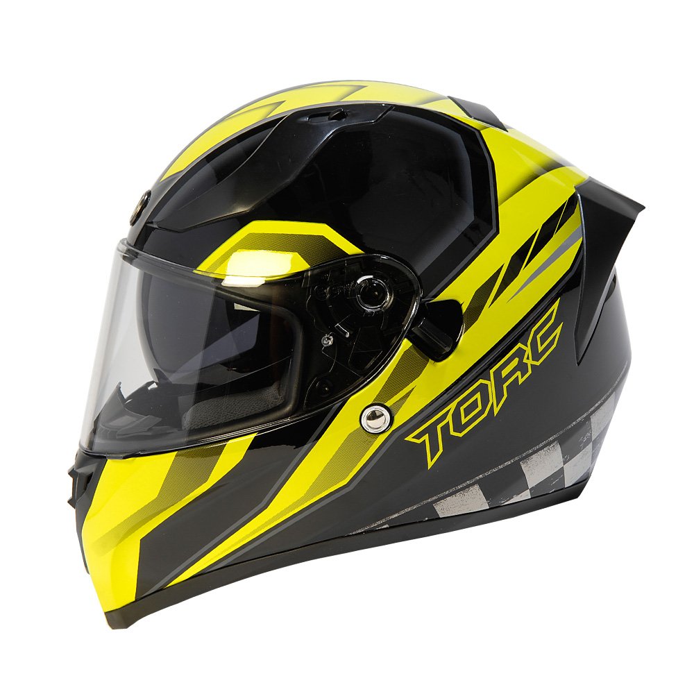 TORC T15 Unisex Full Face Motorcycle Helmet with Graphic Edge - DOT Approved for Street Riding, Cruiser & Sport Bike Safety Gear