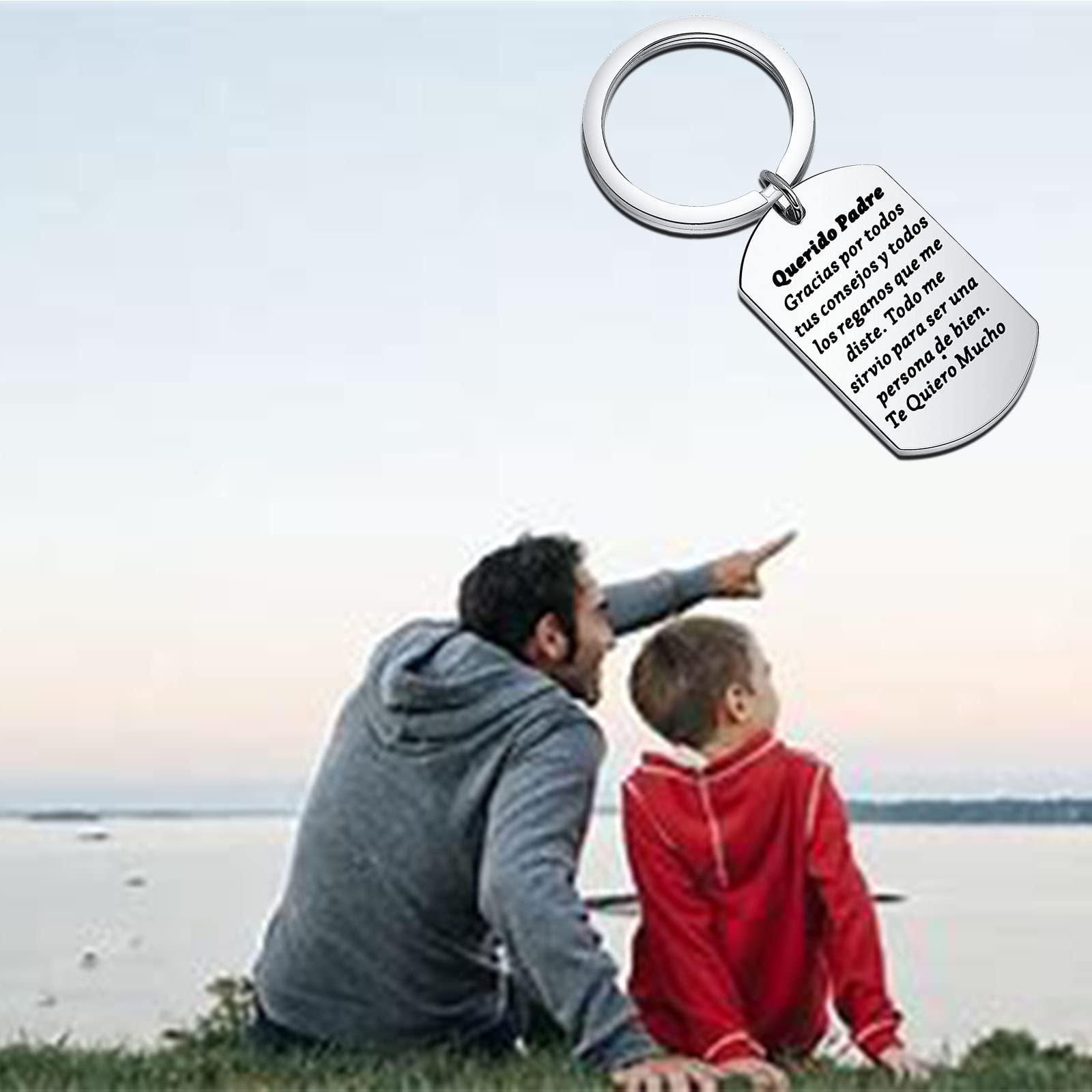 Spanish Gifts for Dad - Querido Padre Keychain | Engraved Father's Day Gift for Spanish-Speaking Dads | Perfect for Birthday, Father's Day & Special Occasions