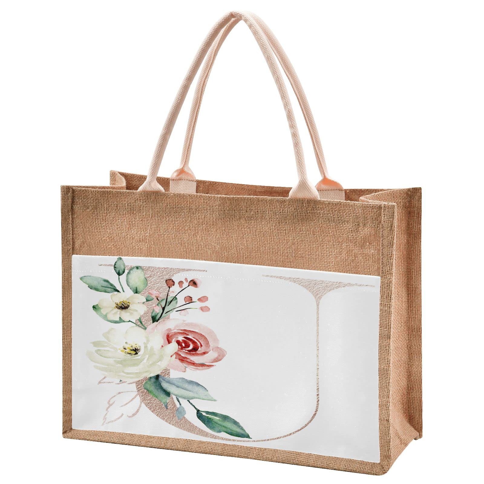 FRMG Women's Jute Tote Bag with Zipper - Printed Eco-Friendly Beach Bag for Work, Travel & Shopping - Large DIY Handbag for Women | Perfect for Beach Outings, Office Commute & Grocery Trips