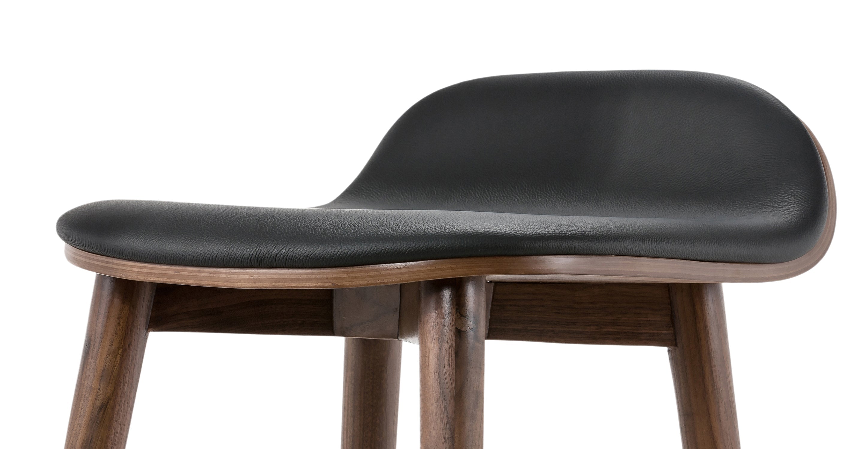 Notello Leather Counter Stool - Modern Bar Stool with Adjustable Height, PU Leather Seat & Metal Base - Perfect for Kitchen Island, Breakfast Bar & Home Decor