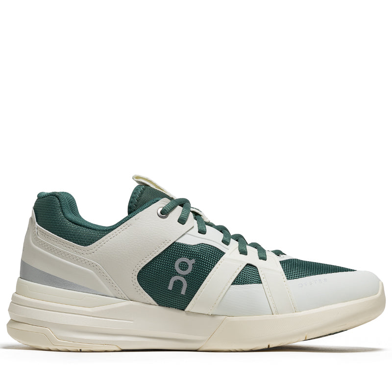 Oyster Tennis Club x On The Roger Clubhouse Pro Tennis Racket - Ivory/Evergreen - Perfect for Competitive Matches & Casual Play