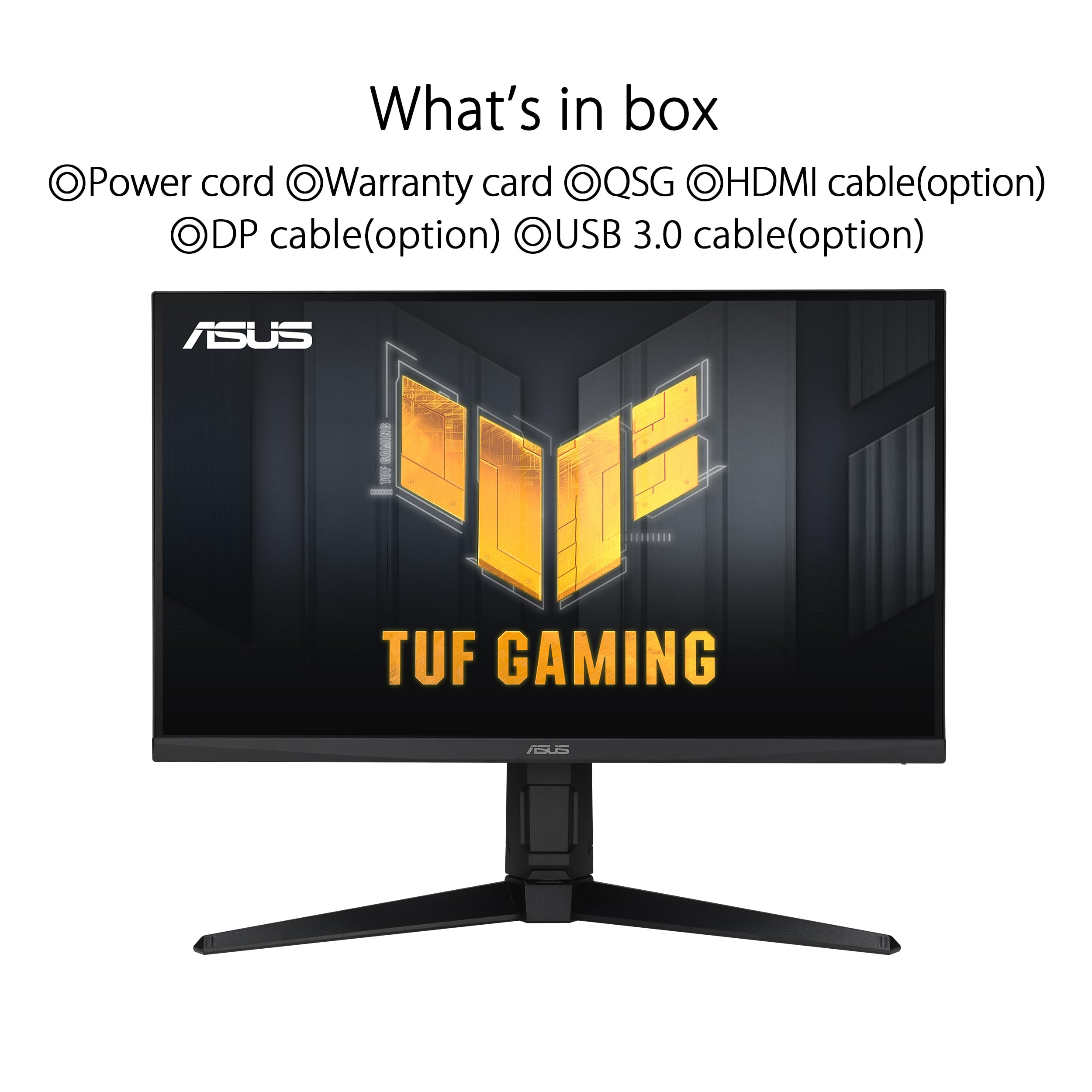 ASUS TUF Gaming VG27AQML1A 27 Inch WQHD Gaming Monitor - 260Hz Refresh Rate, 1ms GtG, G-Sync & FreeSync Compatible, Adaptive Sync, ELMB, DisplayHDR 400, Fast-IPS Panel, 2560x1440 Resolution - Perfect for Esports, FPS & Competitive Gaming with Ergonomic Stand & Built-in Speakers