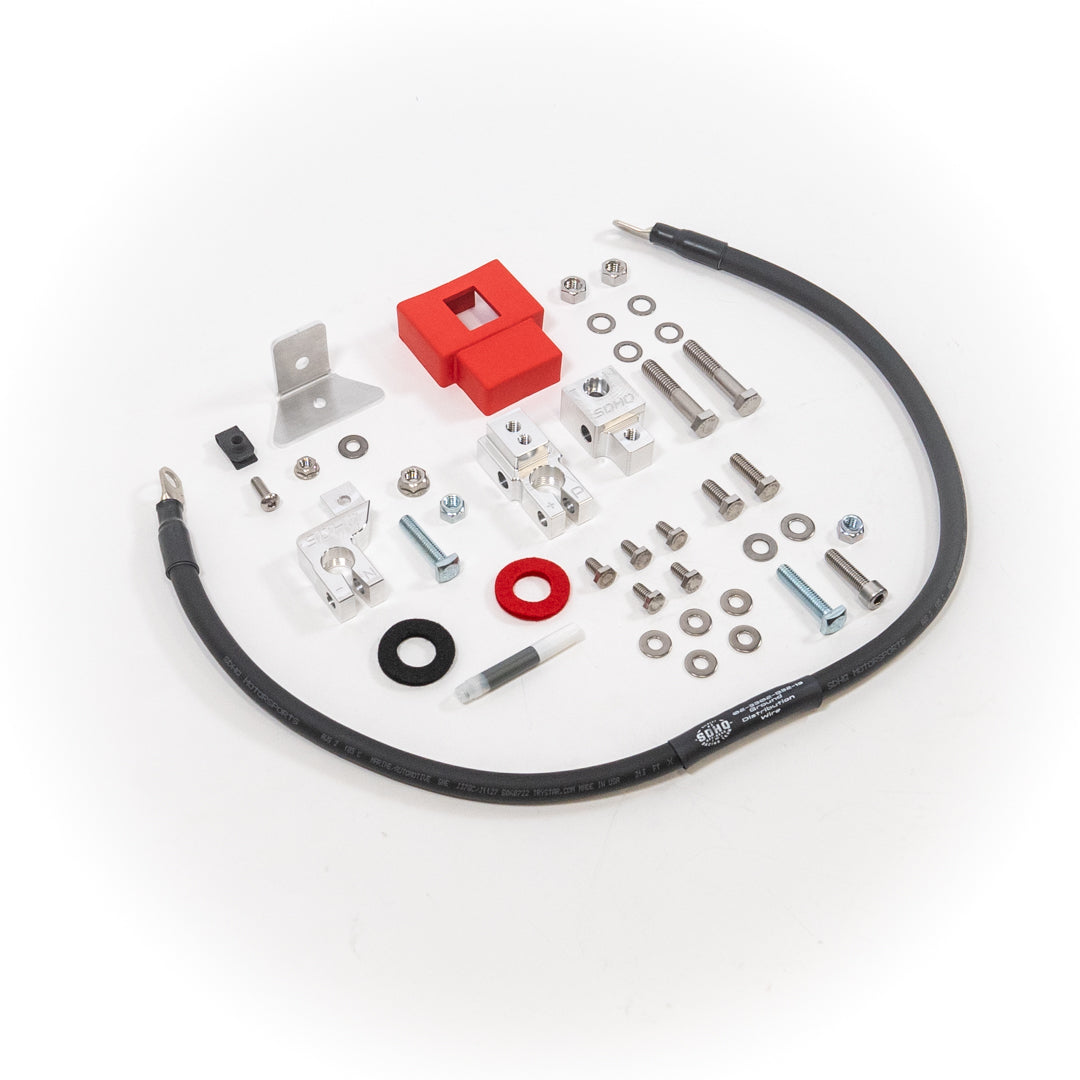 24 Ford Ranger & Ranger Raptor Premium Billet Aluminum Battery Terminal Upgrade Kit - Heavy Duty Performance for Off-Roading & Truck Accessories
