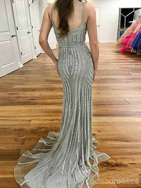 Elegant Beaded Mermaid Rhinestone Long Evening Prom Dresses for Women - Custom Party Gowns for Prom, Homecoming & Special Occasions | Style 18638