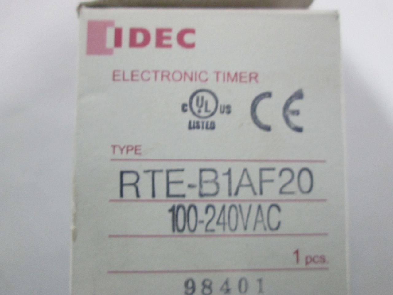 IDEC RTE-B1AF20 Relay Timer 0-1 Minute Adjustable Delay 100-240V AC - Industrial Automation & Control Systems | Perfect for HVAC, Machinery & Electrical Panels