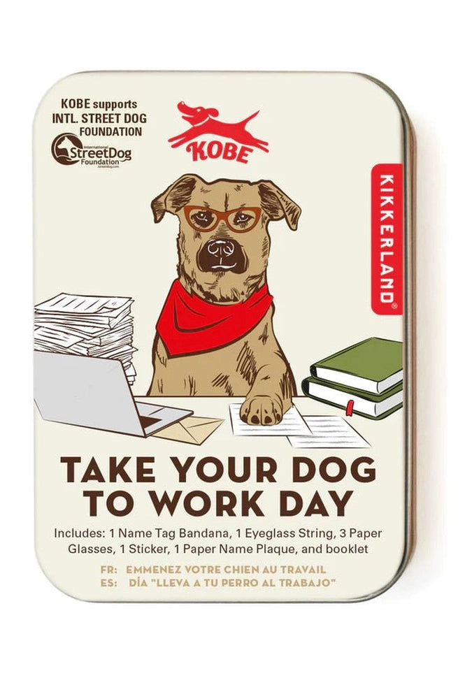 Kikkerland Take Your Dog to Work Day Kit - Fun Office Pet Accessories for Dogs - Perfect for Pet Lovers & Workplace Bonding