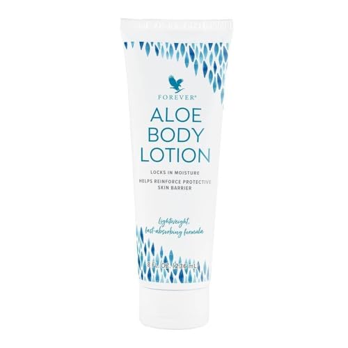 Organic Aloe Vera Body Lotion for Dry Skin - Hydrating & Soothing Moisturizer for Men & Women - All Skin Types - 8oz Bottle - Perfect for After Sun Care, Daily Hydration & Sensitive Skin Relief