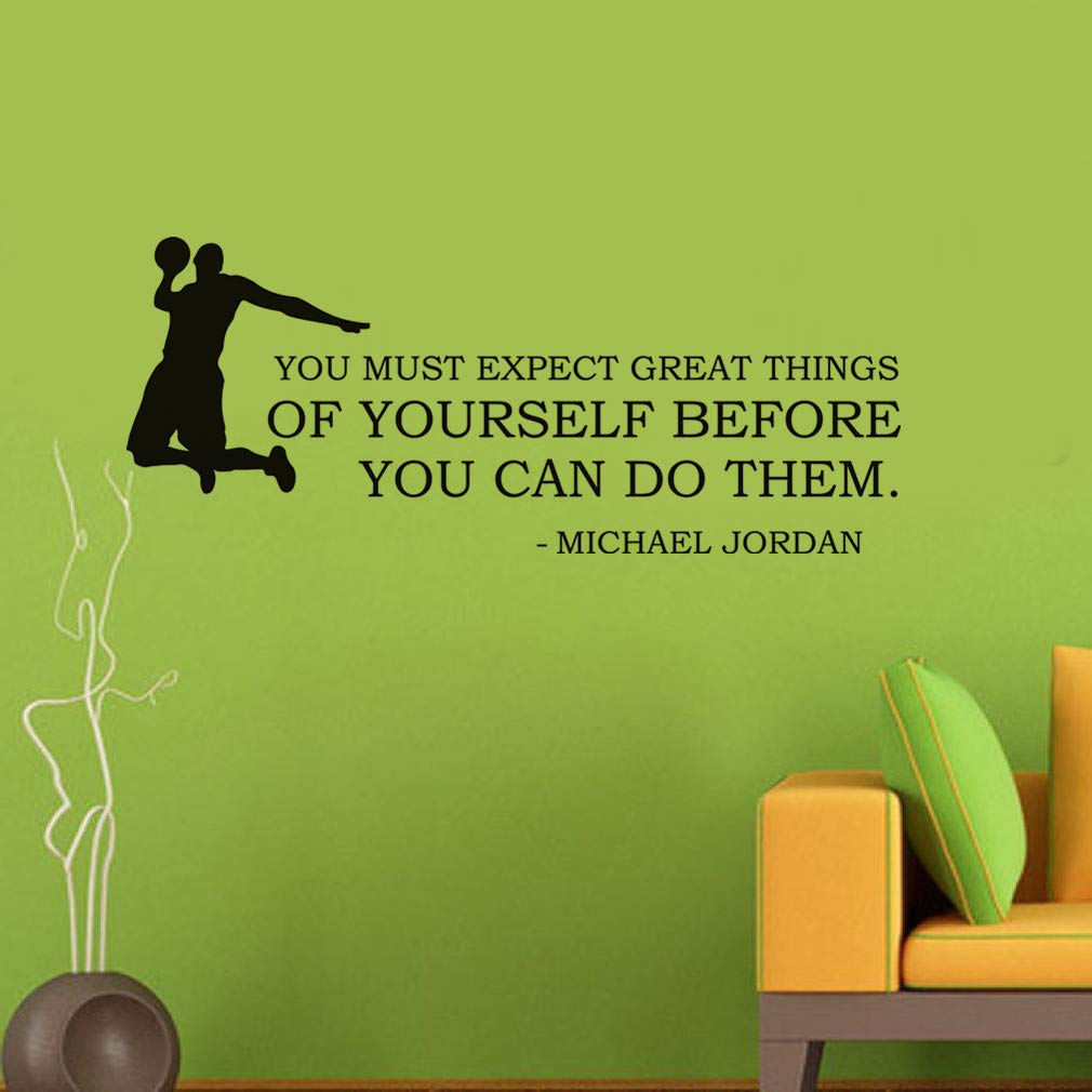 Inspirational Basketball Wall Decals - Motivational Sports Wall Art for Home & Gym Decor - Perfect for Bedrooms, Offices & Locker Rooms