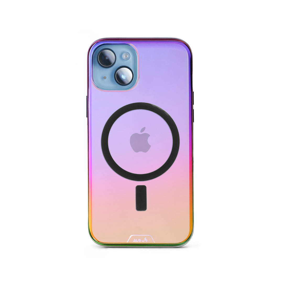 MagSafe Compatible Iridescent Phone Case for iPhone 14/13/12 - Crystal Clear Shockproof Protection | Perfect for Everyday Use, Work & Travel