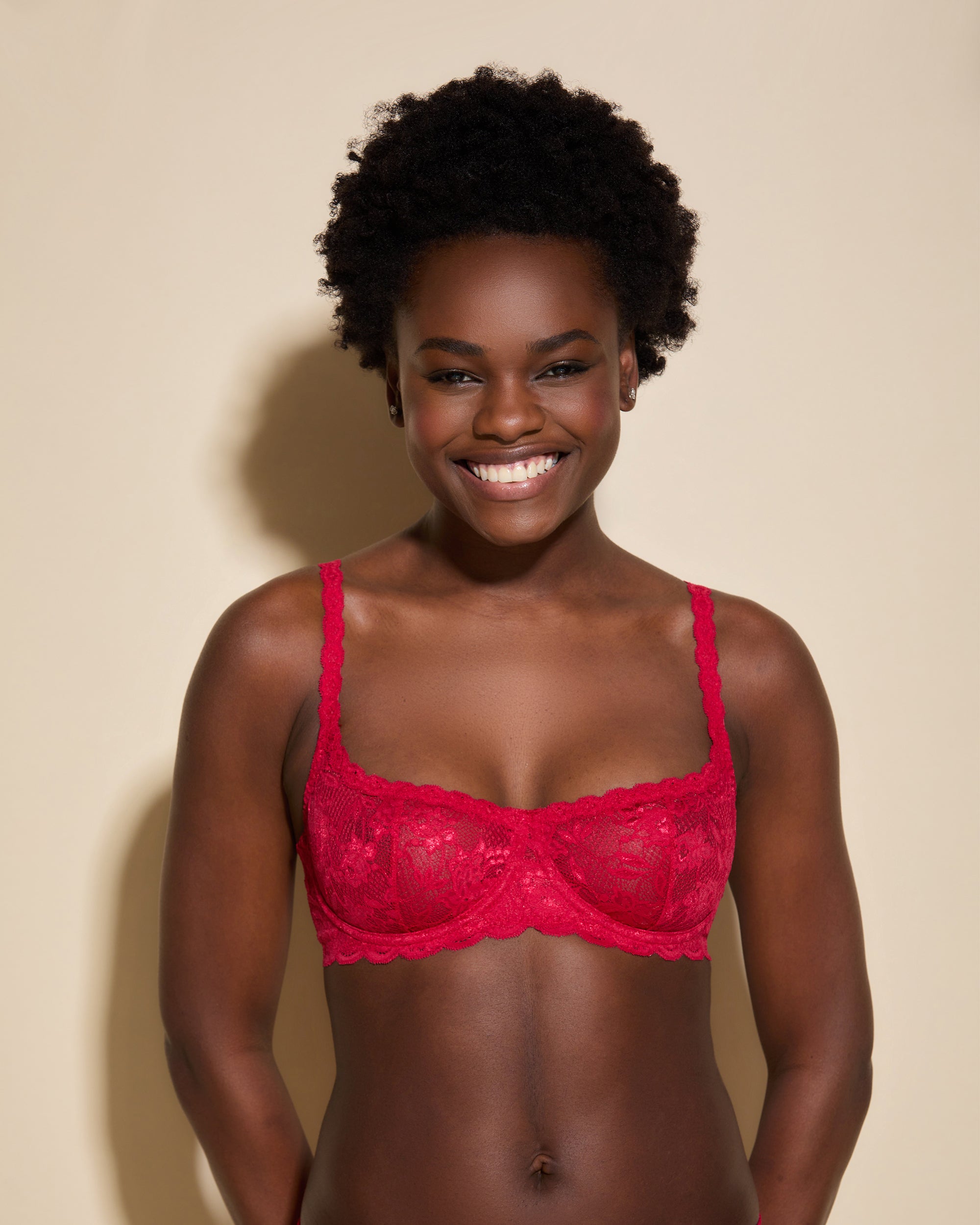 Never Say Never Balconette Bra - Mystic Red Lace Underwire Push Up Bra for Women | Perfect for Date Nights & Special Occasions