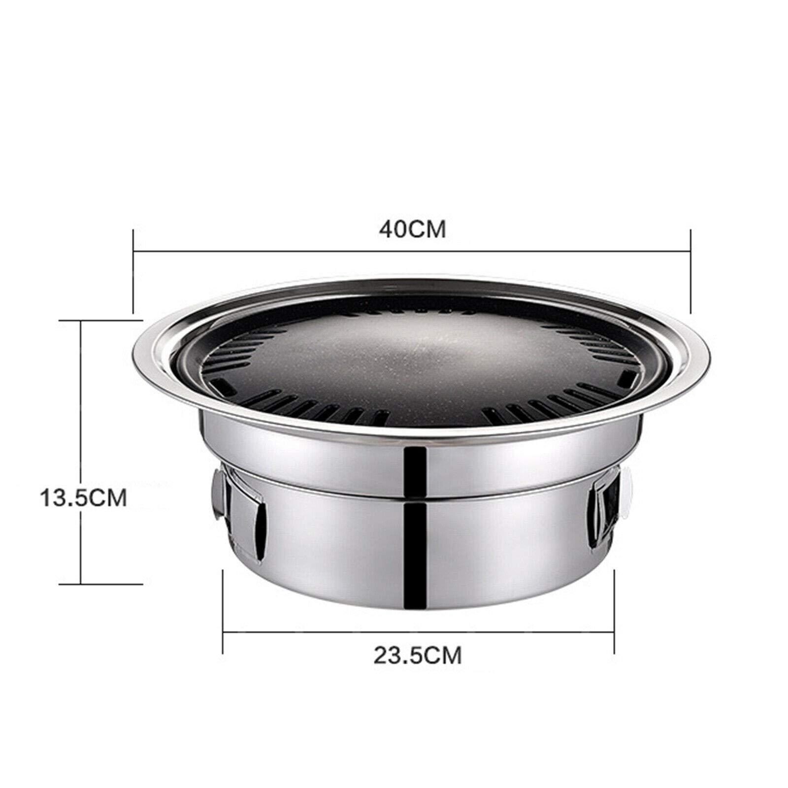 Portable Stainless Steel Charcoal BBQ Grill - Japanese Korean Style Outdoor Table Grill Stove for Camping, Picnics & Backyard Cooking (Fits 1-5 People) | Perfect for Family Gatherings, Tailgating & Outdoor Adventures