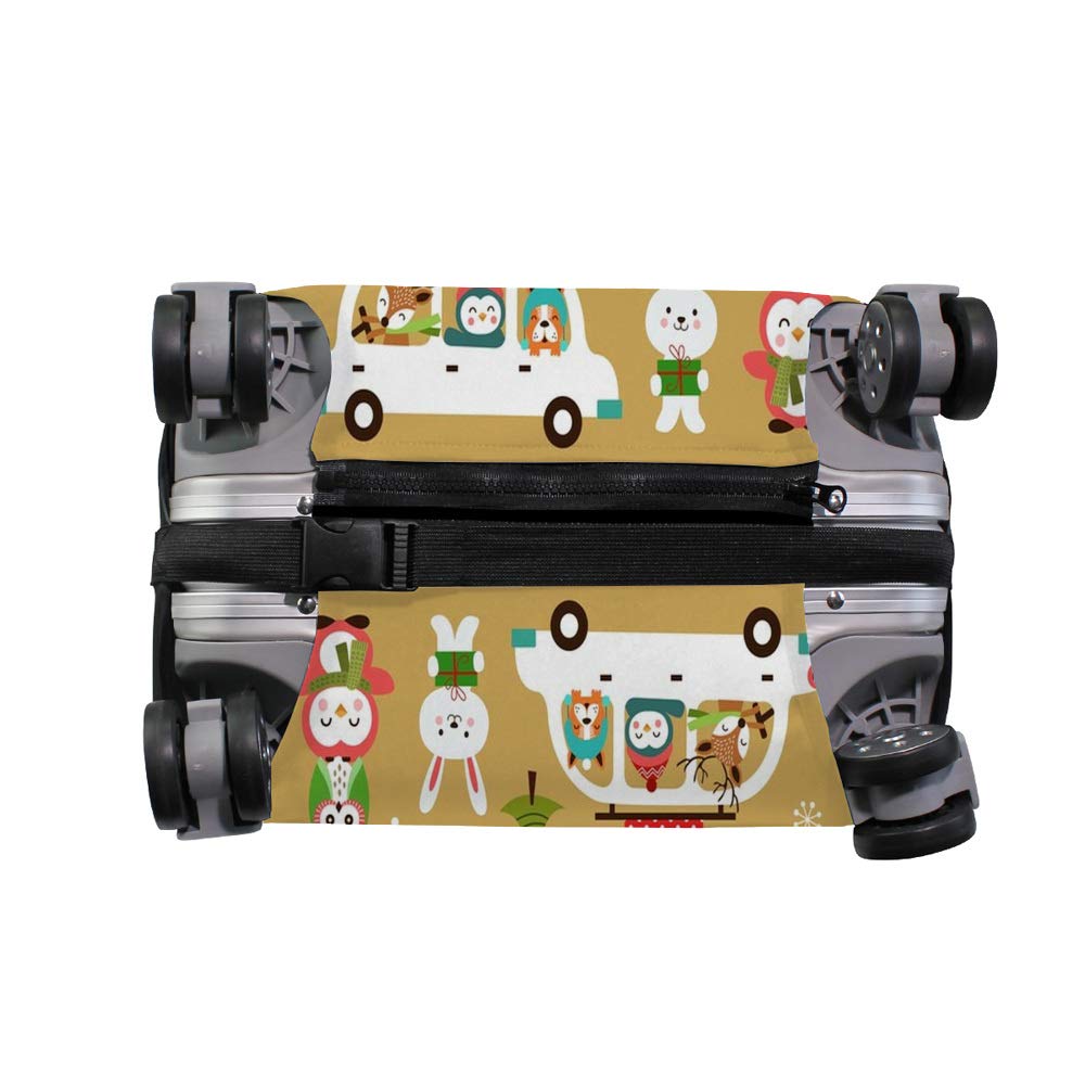 Cartoon Christmas Character Luggage Cover Set - Washable Trolley Case Protector for Travel | Suitcase Protector for Holiday Trips & Airplane Travel Accessories