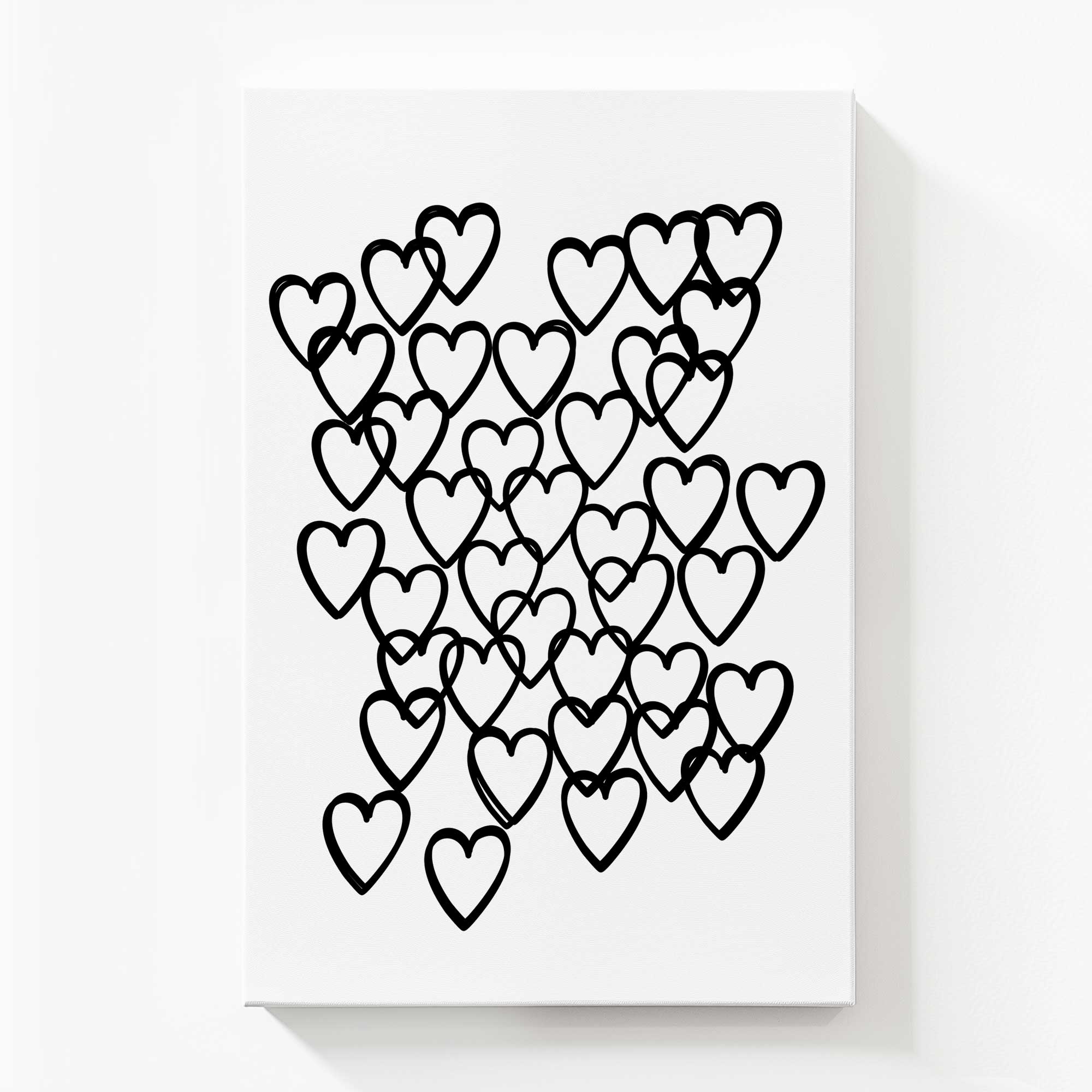 Heartbeats Large Canvas Print - Modern Wall Art for Living Room, Bedroom & Office Decor | Perfect Gift for Home & Wedding