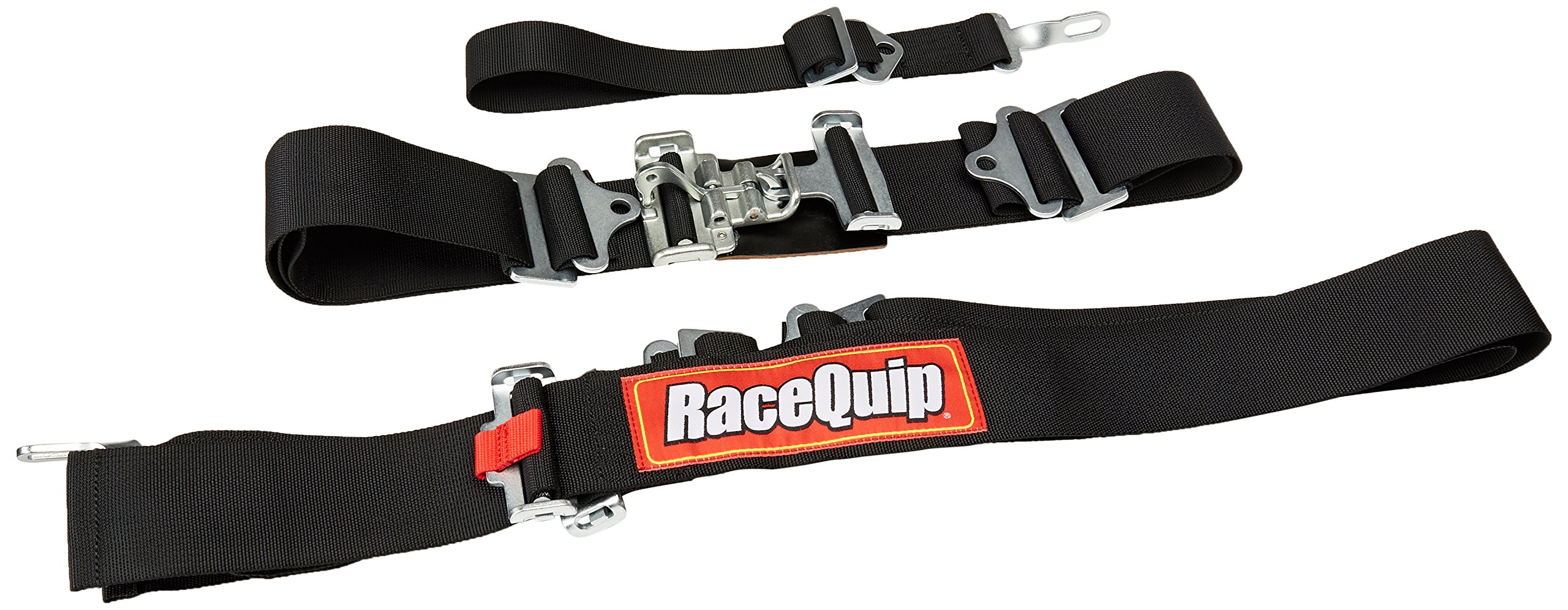 RaceQuip 711001 Black SFI 16.1 Certified 5-Point Racing Harness Set with Latch & Link - Individual Shoulder Belts for Enhanced Safety | Perfect for Track Days, Drifting & High-Performance Driving