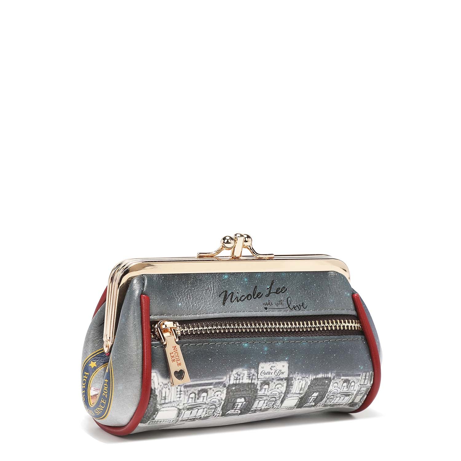Mini Kiss Lock Coin Purse Wristlet - Small Leather Wallet for Women - Perfect for Coins, Cards & Cash - Ideal for Parties, Travel & Everyday Use