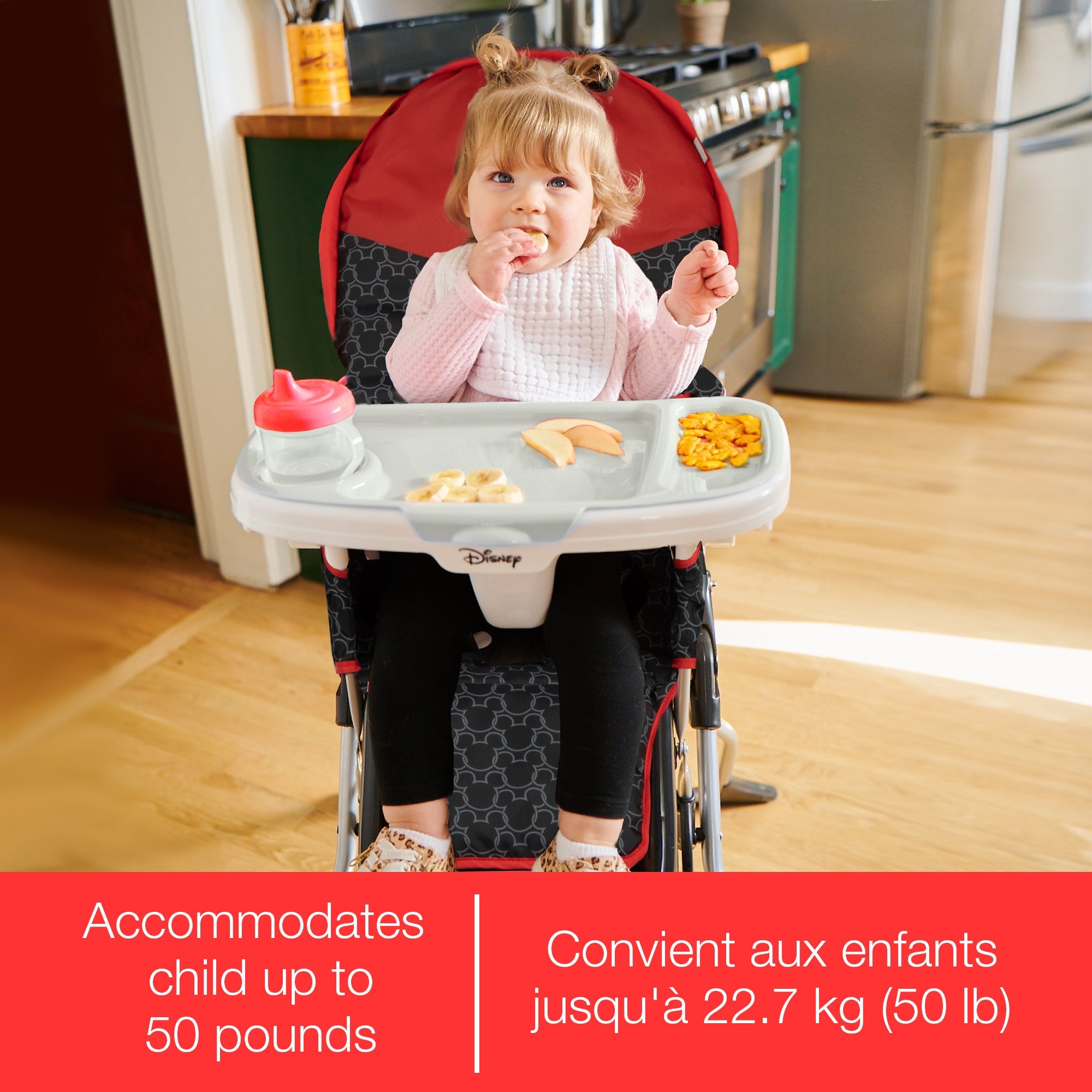 Disney Mickey Mouse 3D Ultra High Chair for Babies & Toddlers - Adjustable Height, Comfortable & Safe for Dining, Feeding, and Playtime