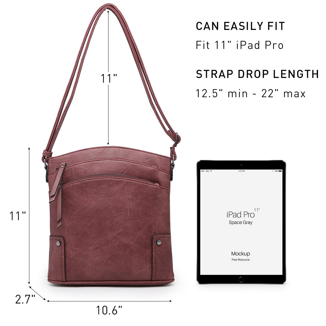 VONMAY Women's Crossbody Bag with Multiple Pockets - Stylish Shoulder Purse for Everyday Use, Travel & Shopping