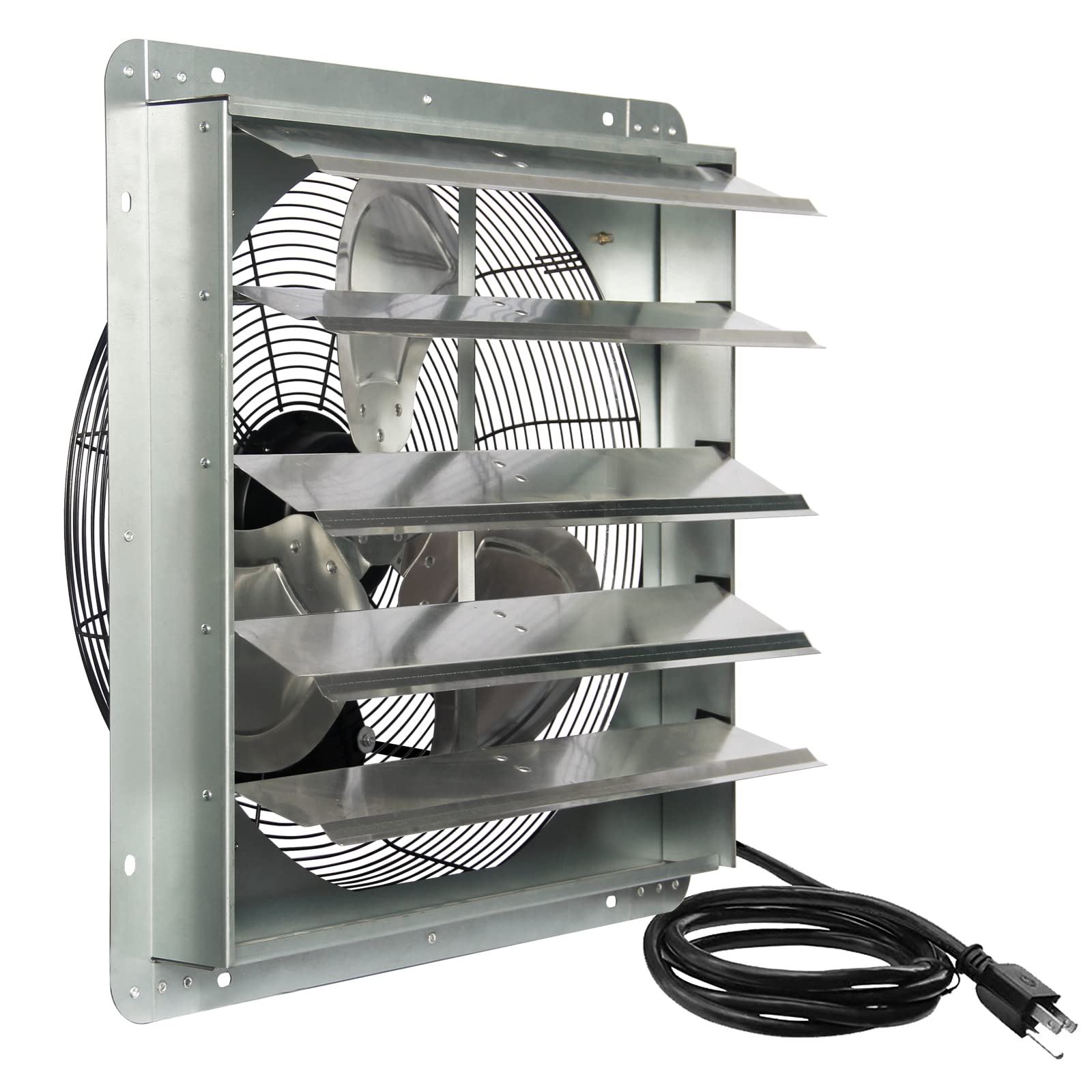 KEN BROWN 20 Inch High-Speed Shutter Exhaust Fan - 3500 CFM Wall Mount Ventilation Fan with 1.65m Power Cord for Garage, Shop, Greenhouse & Attic Ventilation | Perfect for Cooling, Air Circulation & Odor Removal