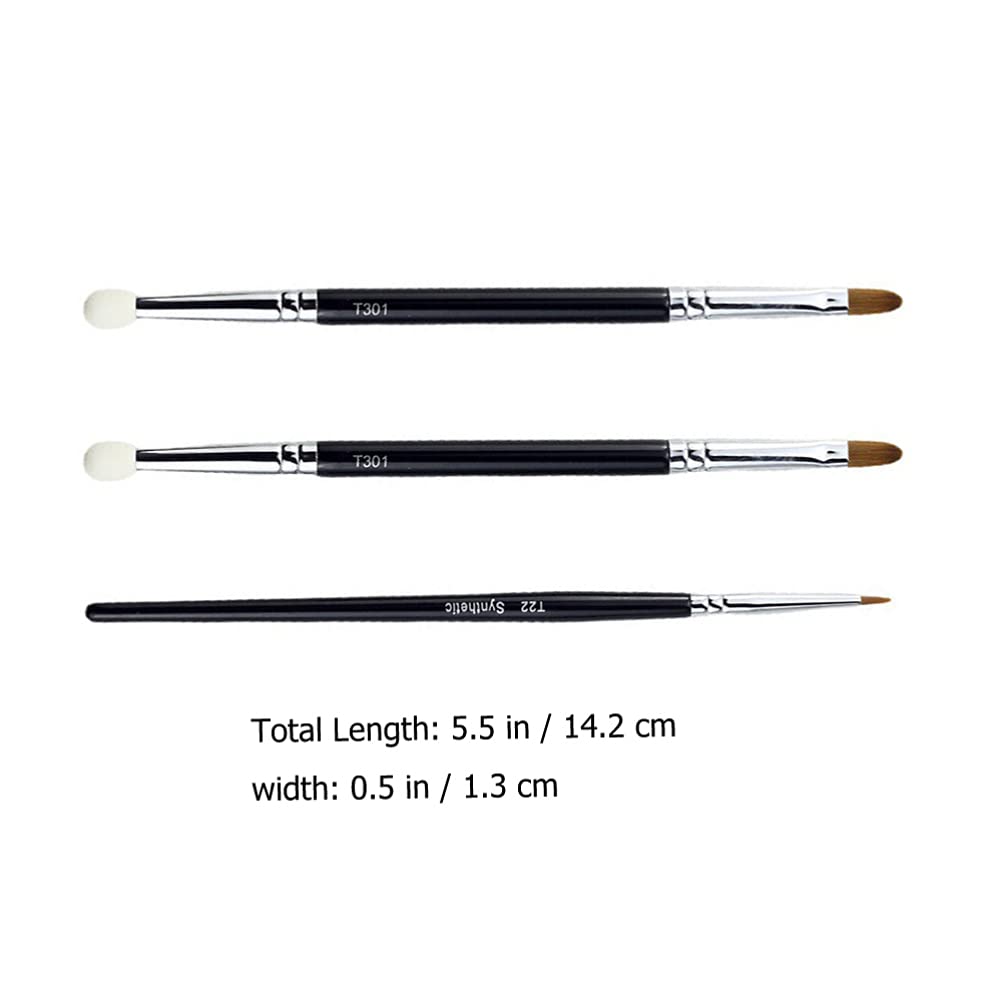 Flat Eyeliner & Eyebrow Brush Set - Concealer & Blending Tool for Flawless Makeup