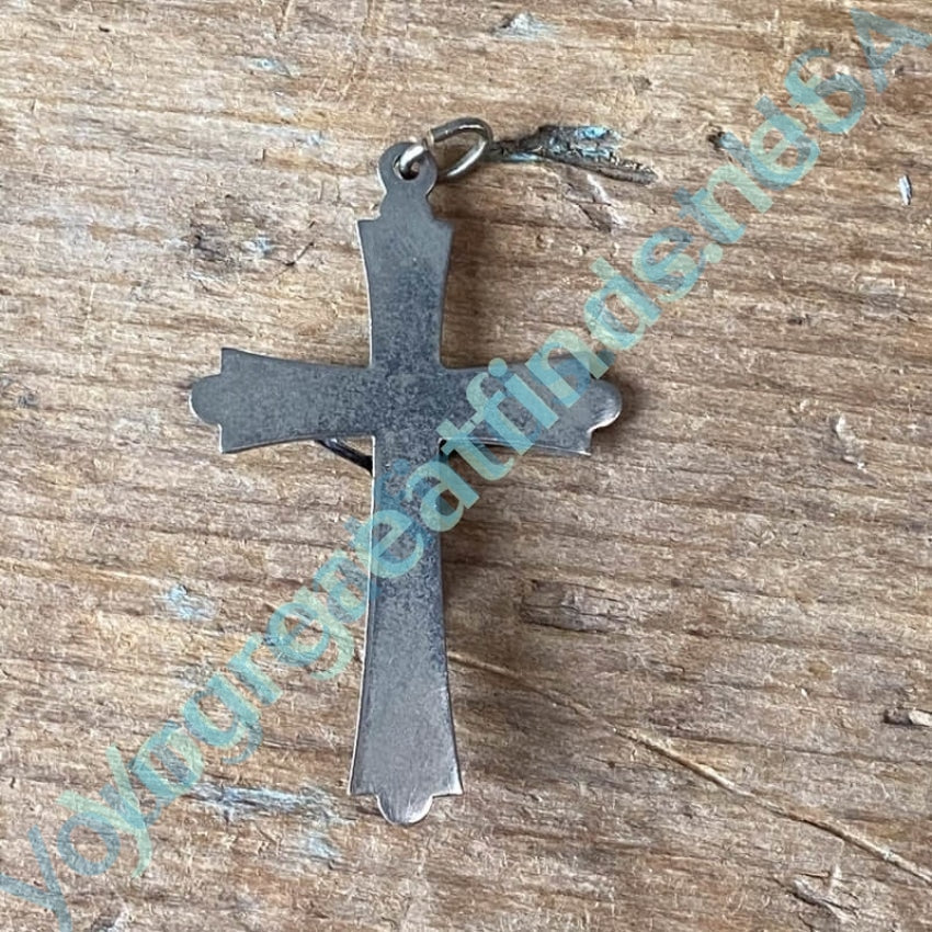 Vintage Italian 925 Sterling Silver Crucifix Pendant Necklace for Women & Men - Religious Jewelry Gift for Baptism, First Communion & Confirmation - Perfect for Church, Daily Wear & Special Occasions