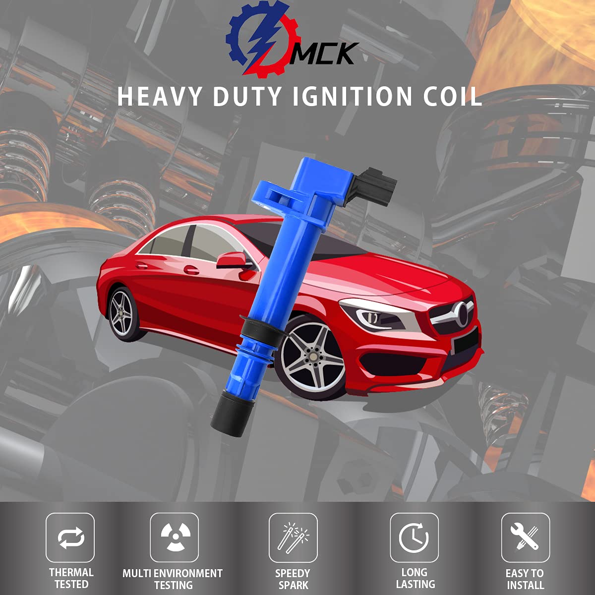 6pcs Racing Ignition Coil Pack & Platinum Spark Plug Compatible with Dodge Jeep Mitsubishi 3.7L 3.9L V6 (2002-2008) - High Performance Replacement for Dakota Durango Nitro Ram 1500 Commander Grand Cherokee Liberty Raider - Perfect for Engine Tune-Ups & Off-Road Adventures
