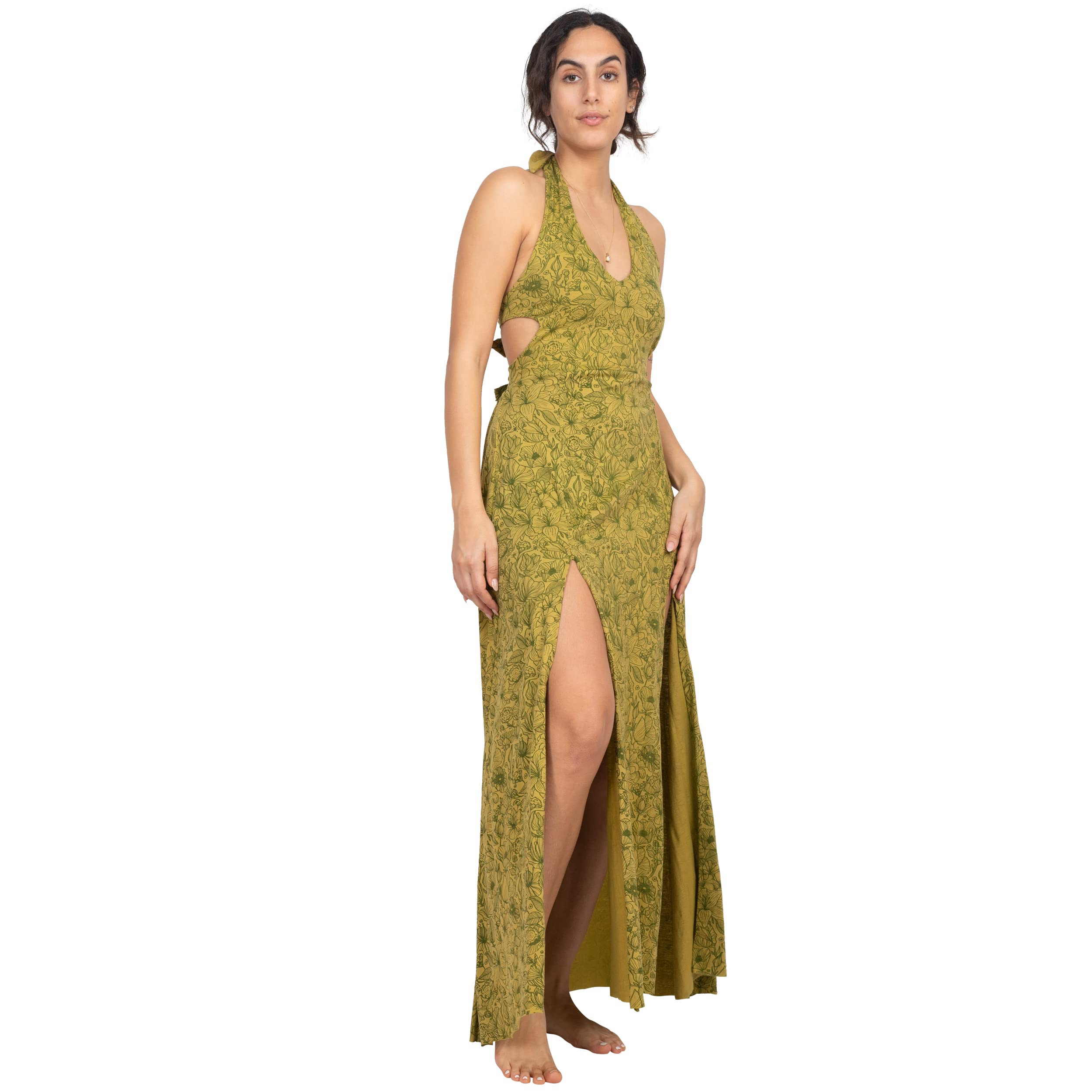 Elegant Tie-Back Maki Dress for Women | Flowy Summer Maxi Dress with Adjustable Straps | Perfect for Beach, Vacation & Date Nights