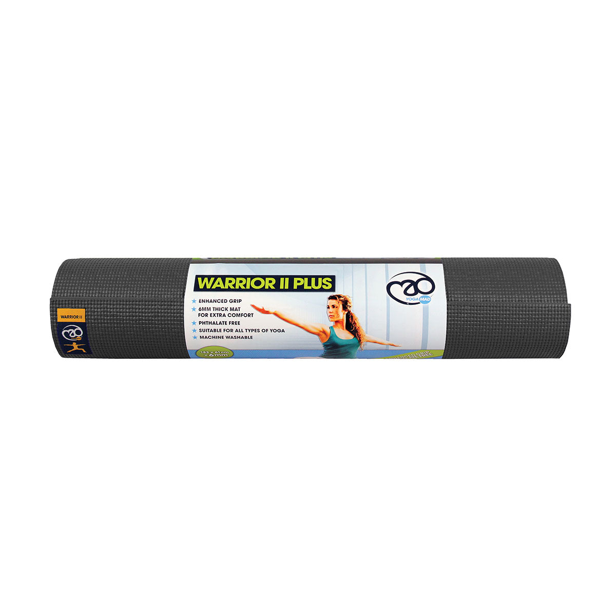 MAD Fitness Warrior Yoga Mat II - Non-Slip, Eco-Friendly, Extra Thick for Home & Studio Workouts - Perfect for Yoga, Pilates, and Meditation Exercises