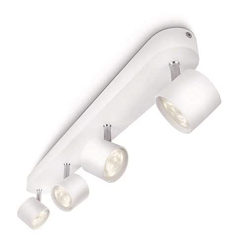 Philips myLiving Star 4-Bar LED Spotlight Ceiling Light - 12W Integrated LED (White) - Perfect for Living Room, Bedroom & Kitchen Lighting