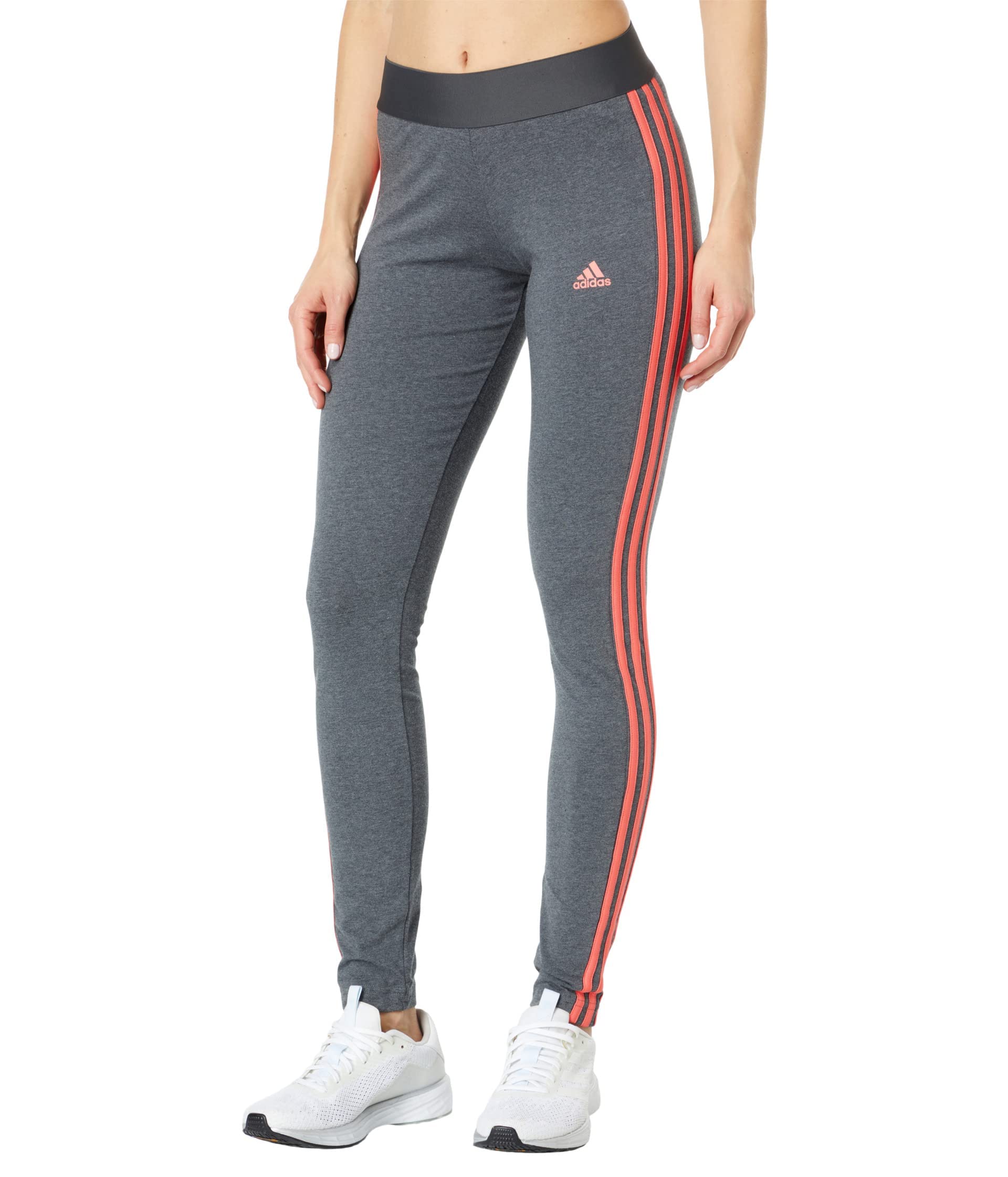 Adidas Women's Lounge Leggings with 3-Stripes - Comfortable Essential Workout Yoga Pants for Running, Gym & Casual Wear