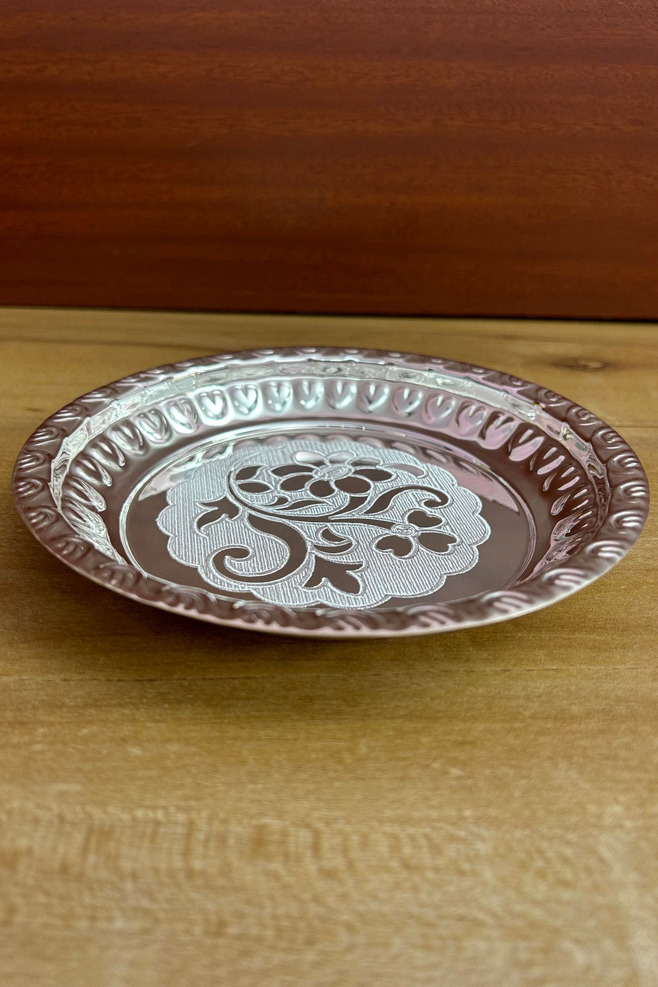 925 Sterling Silver 6.5 Inch Decorative Plate (Design 40) - Elegant Home Decor for Dining Tables, Wall Display & Gift Giving