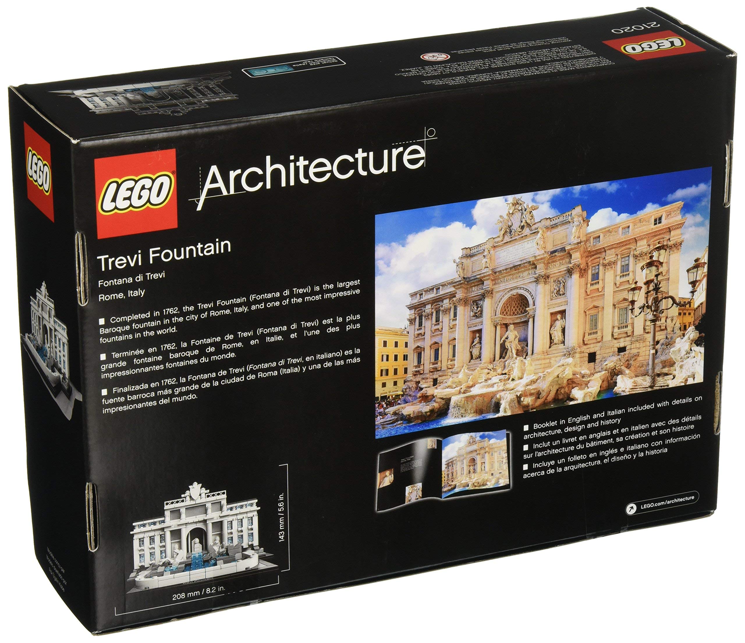 LEGO Architecture Trevi Fountain 21020 Building Set - Collectible Model Kit for Adults & Teens - Perfect for Home Decor, Office Display & Gift Giving