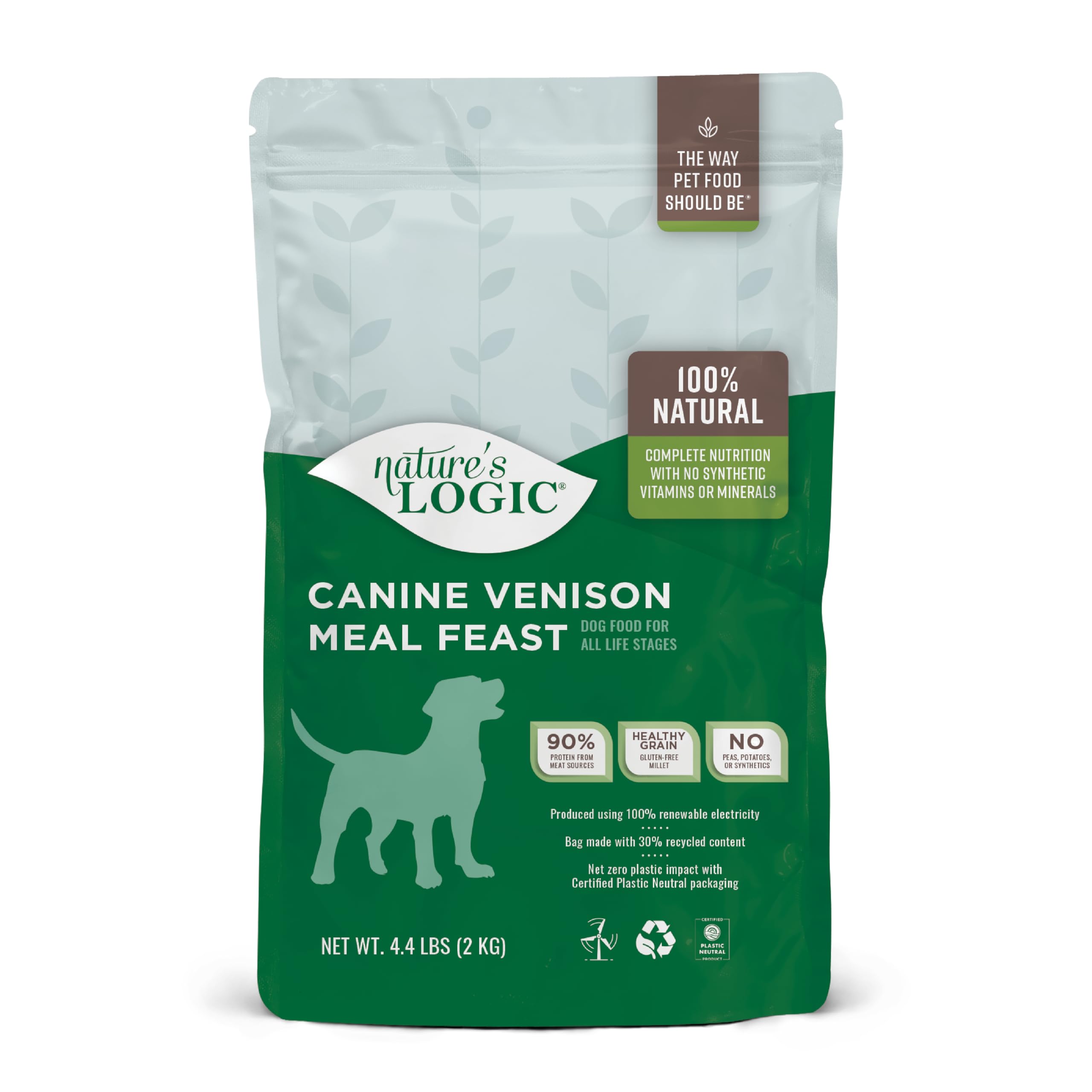 Nature's Logic Venison Dry Dog Food - 4.4 lb Grain-Free Kibble for Adult Dogs | High Protein Natural Pet Food for Sensitive Stomachs | Perfect for Outdoor Adventures & Active Lifestyles