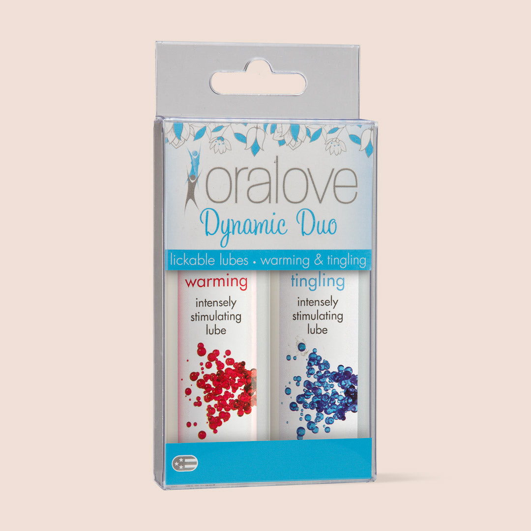 Oralove Dynamic Duo Lickable Lubricants - Warming & Tingling Sensations for Couples, 2 Pack | Enhanced Pleasure for Foreplay & Intimate Moments