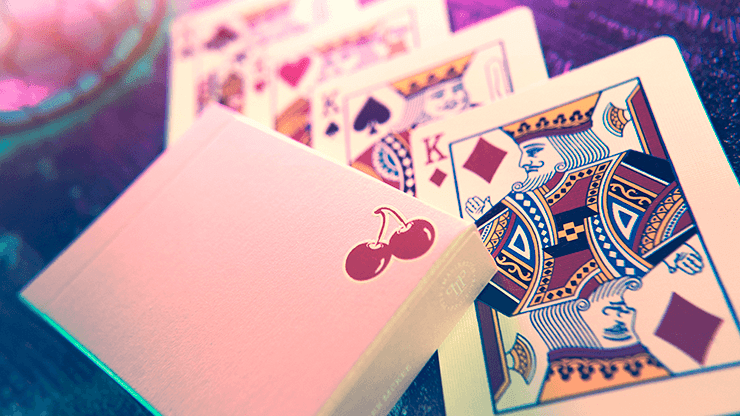 Premium Cherry Casino House Deck Playing Cards - Flamingo Pink Design for Poker, Blackjack & Magic Tricks | Perfect for Game Nights, Parties & Collectors