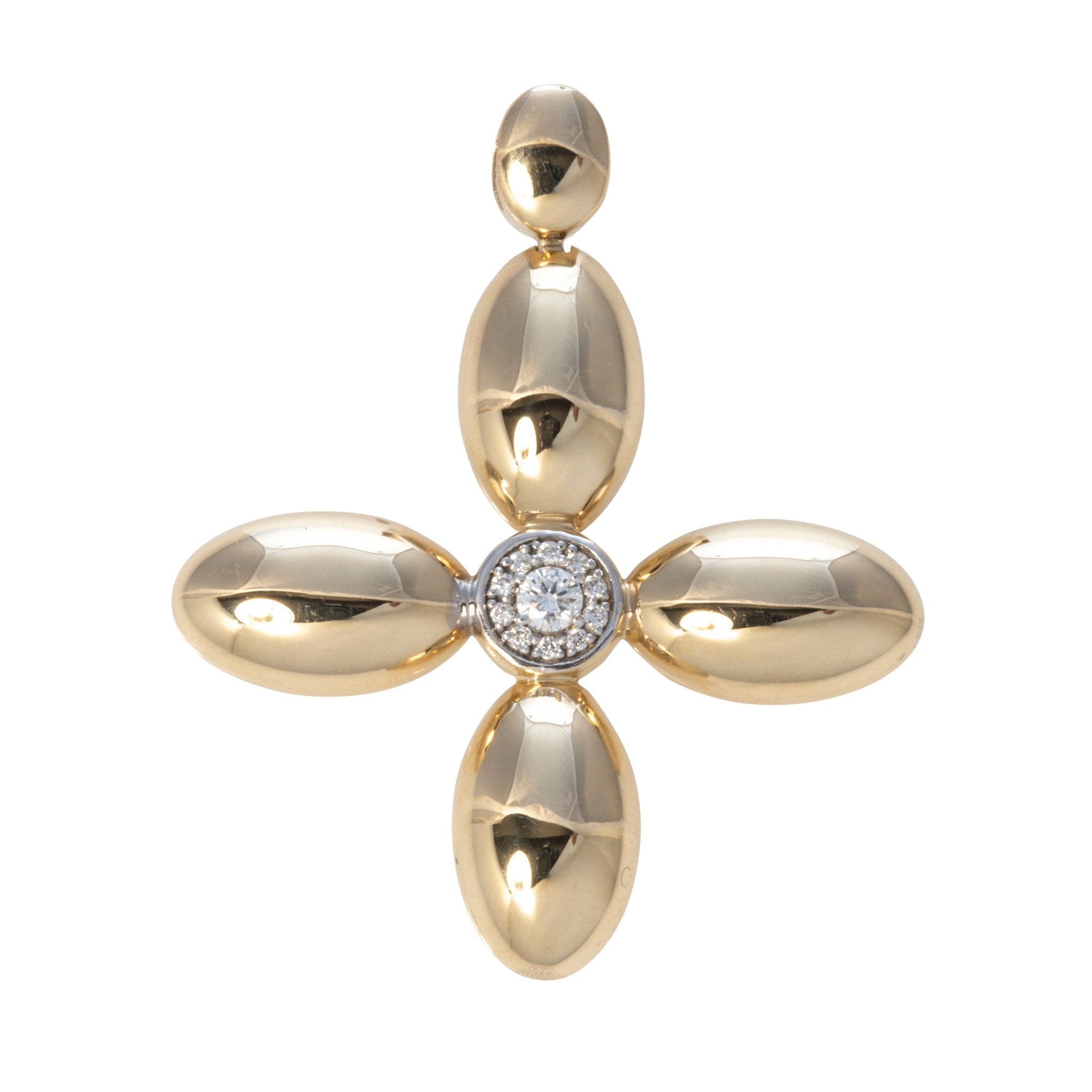 Elegant Mary Pavé Diamond Cross Pendant Necklace for Women - Perfect Gift for Christmas, Baptism & Special Occasions