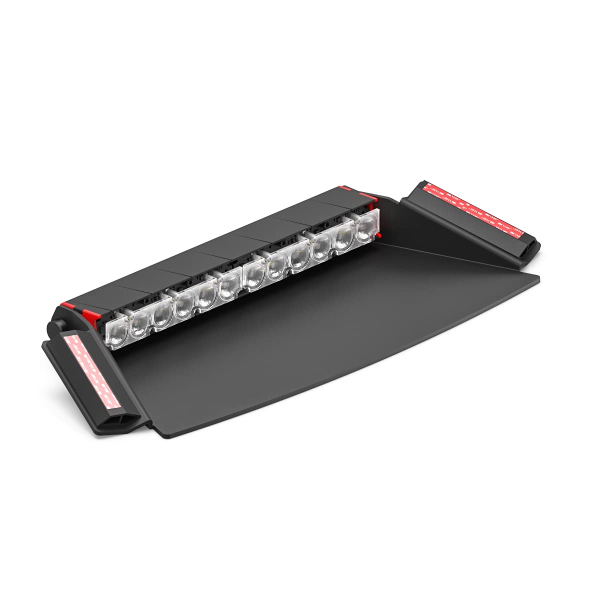 Feniex Fusion-S 2X Red LED Dash Light with Controller Switch - Emergency Vehicle Strobe Light for Police, Fire, Security & Tow Trucks