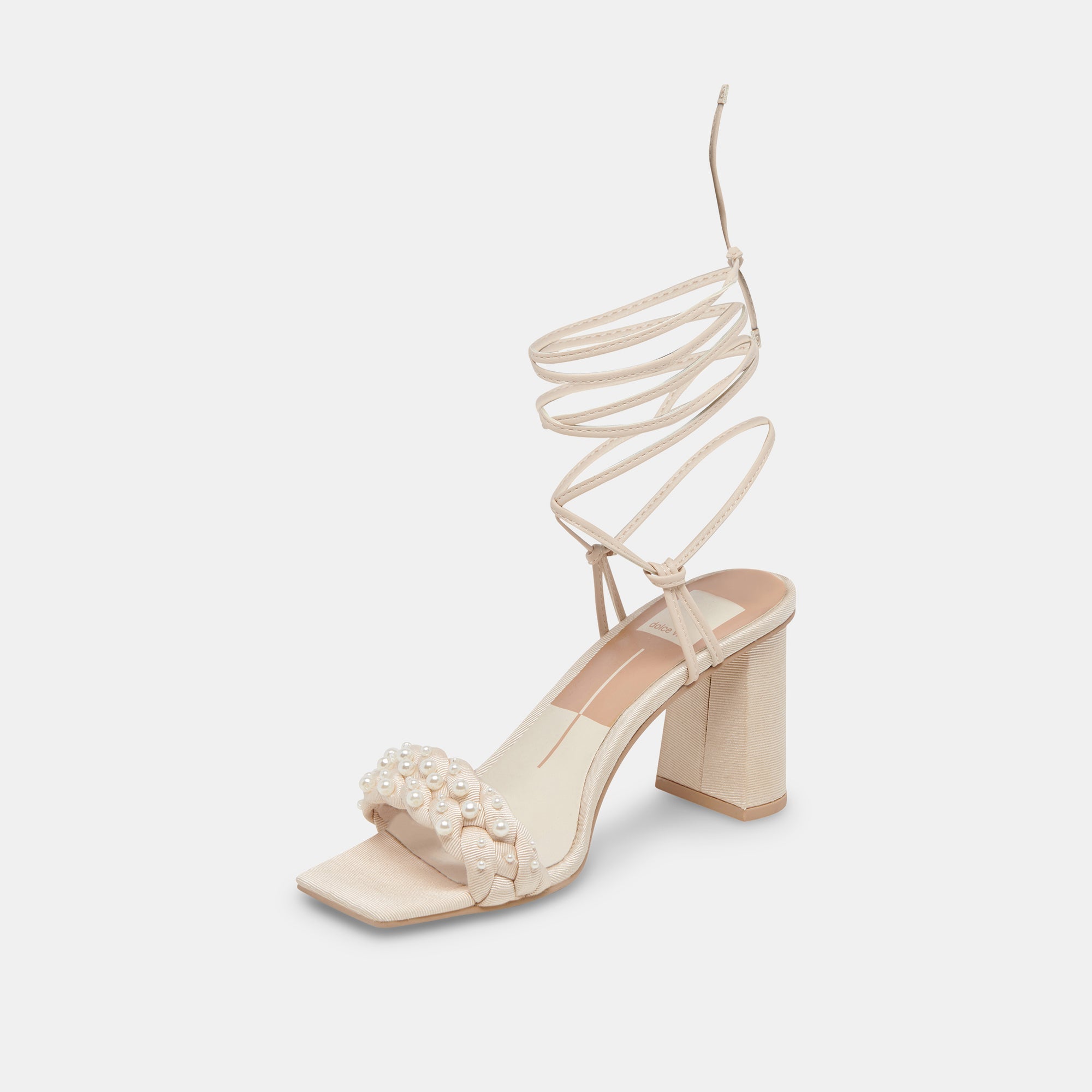 PAXTEN Women's Vanilla Pearl Heels - Elegant High Heel Sandals for Weddings, Parties & Special Occasions | Comfortable Dress Shoes with Pearl Accents
