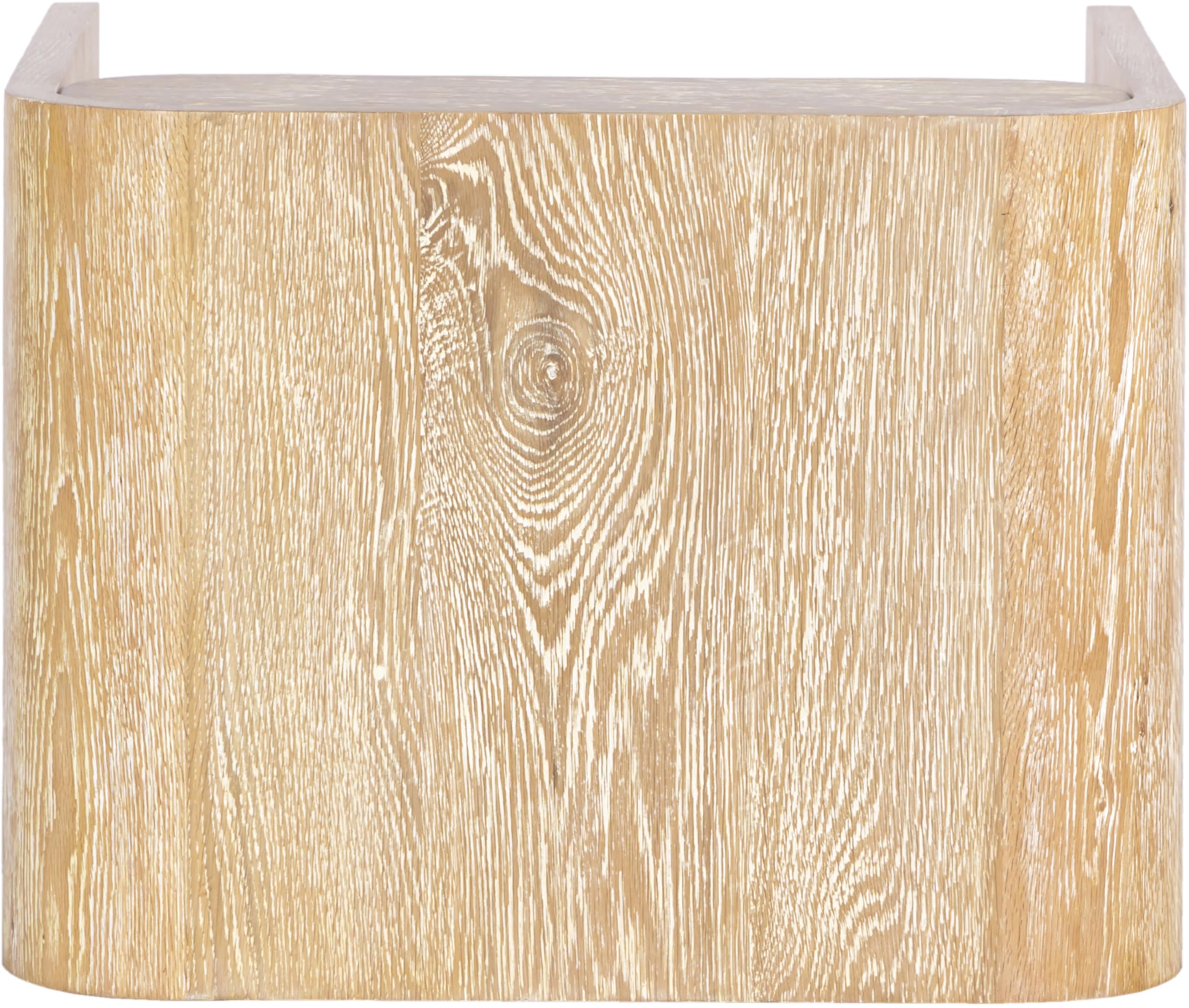 Mid-Century Modern Nightstand - White Oak Finish, 24